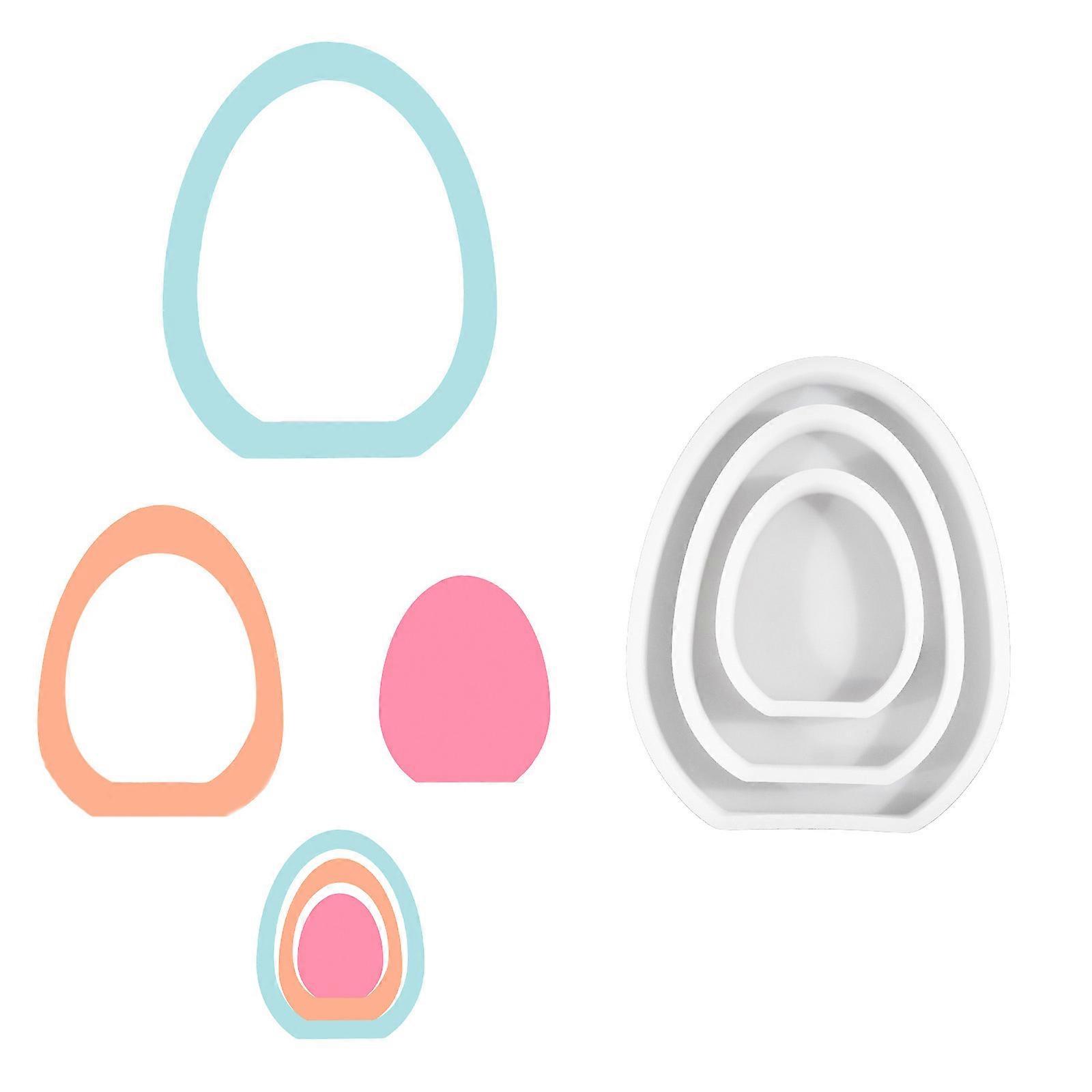Food Grade Silicones Easters Eggs Frame Crafting Mold With Intricate Cutout Design For Epoxy Resins Art Craft Projects Multicolor