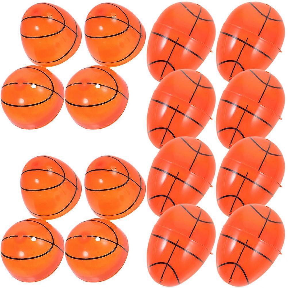 12pcs Fillable Easter Eggs Plastic Sports Ball Easter Eggs Openable Easter Eggs Easter Basket Stuffers