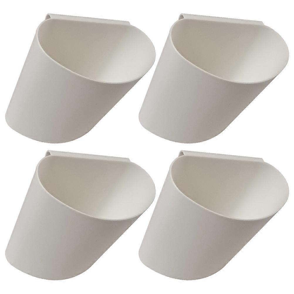 Cart Hanging Buckets Multipurpose Salon Storage Container White 11.5X11.5X6.5CM Garbage Collection 4Pack