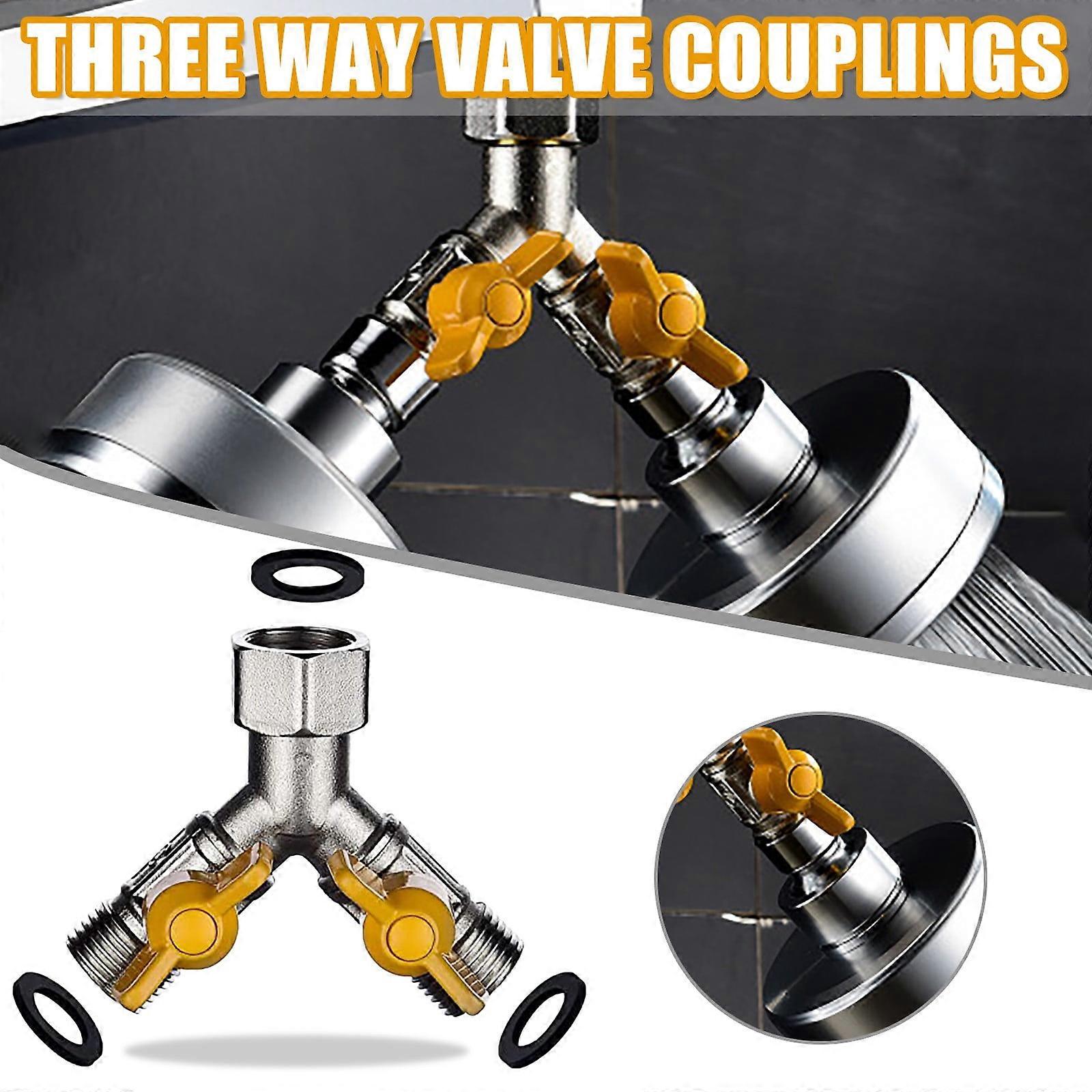 Floleo Clearance Three-way reversing valve, G 1/2 brass adapter for shower hose