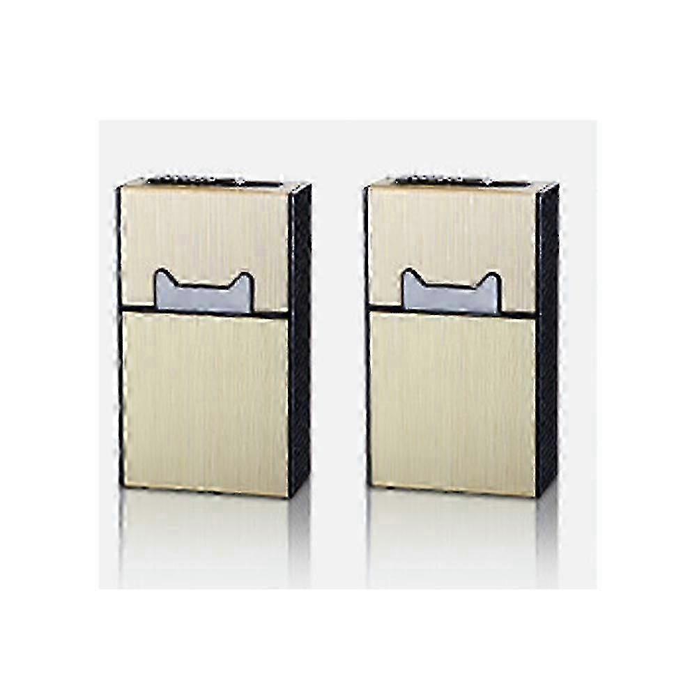 e two Cigarette Case with Lighter - 2 in 1 USB Rechargeable Flameless Windproof Electric Lighter Cigarettes Box for Whole Package 20pcs