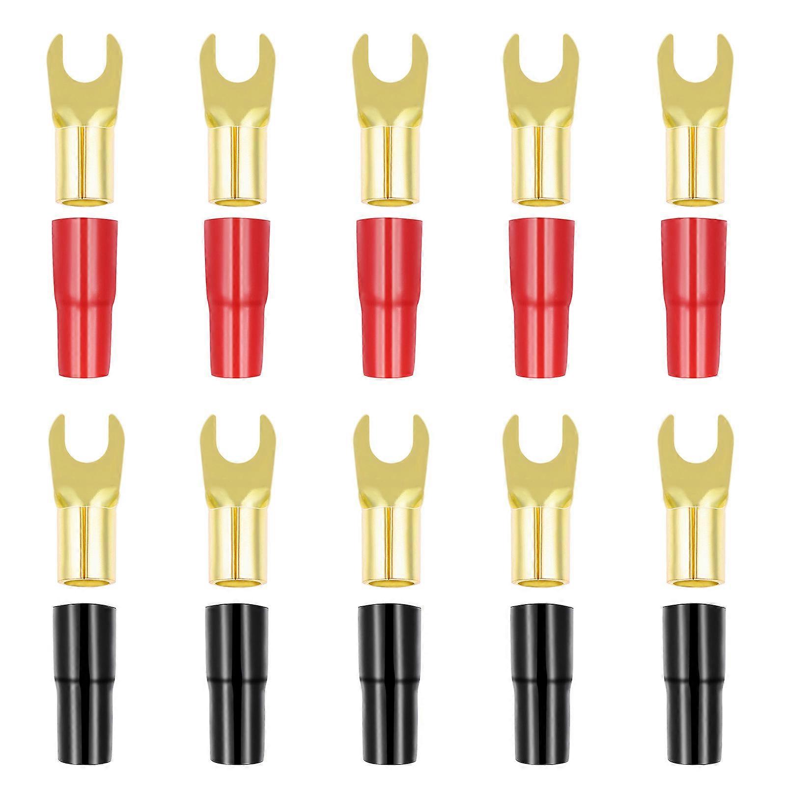 Audio Speaker Spade Terminal for Connecting 5Pairs Assorted Color Connectors