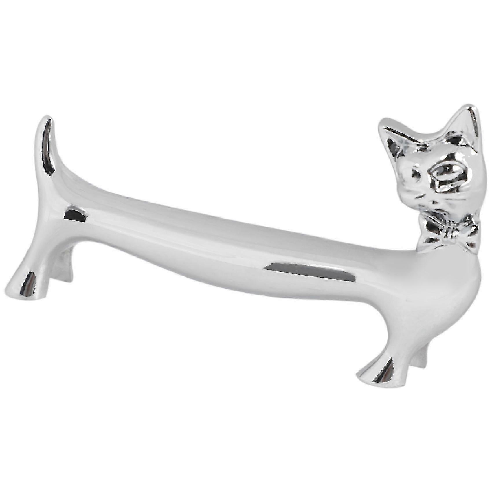 Porte-couverts avec nœud papillon design chat pour 5 vaisselle