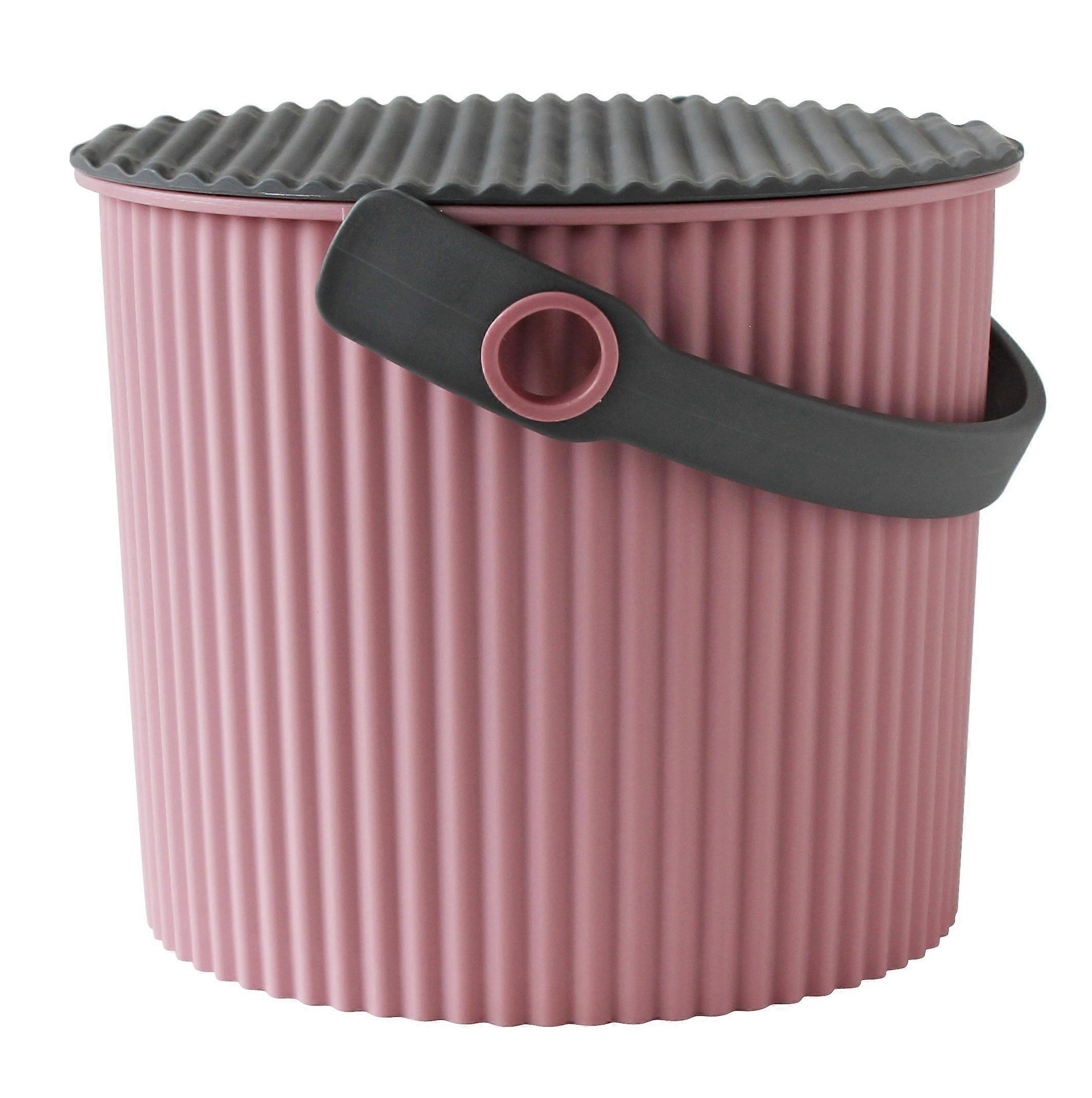 Plastic Storage Bucket with Lid for Household and Garden Use, Durable Container