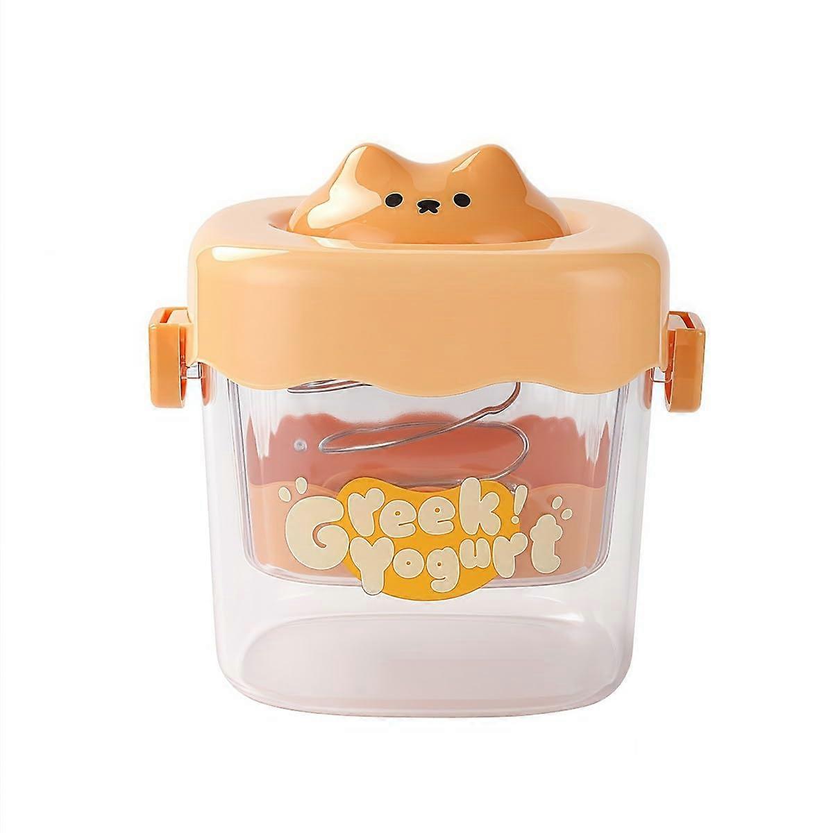 Greek Yogurt Strainer for Refrigerator, Fine Mesh Separator for Thick Creamy Homemade Yogurt, Orange