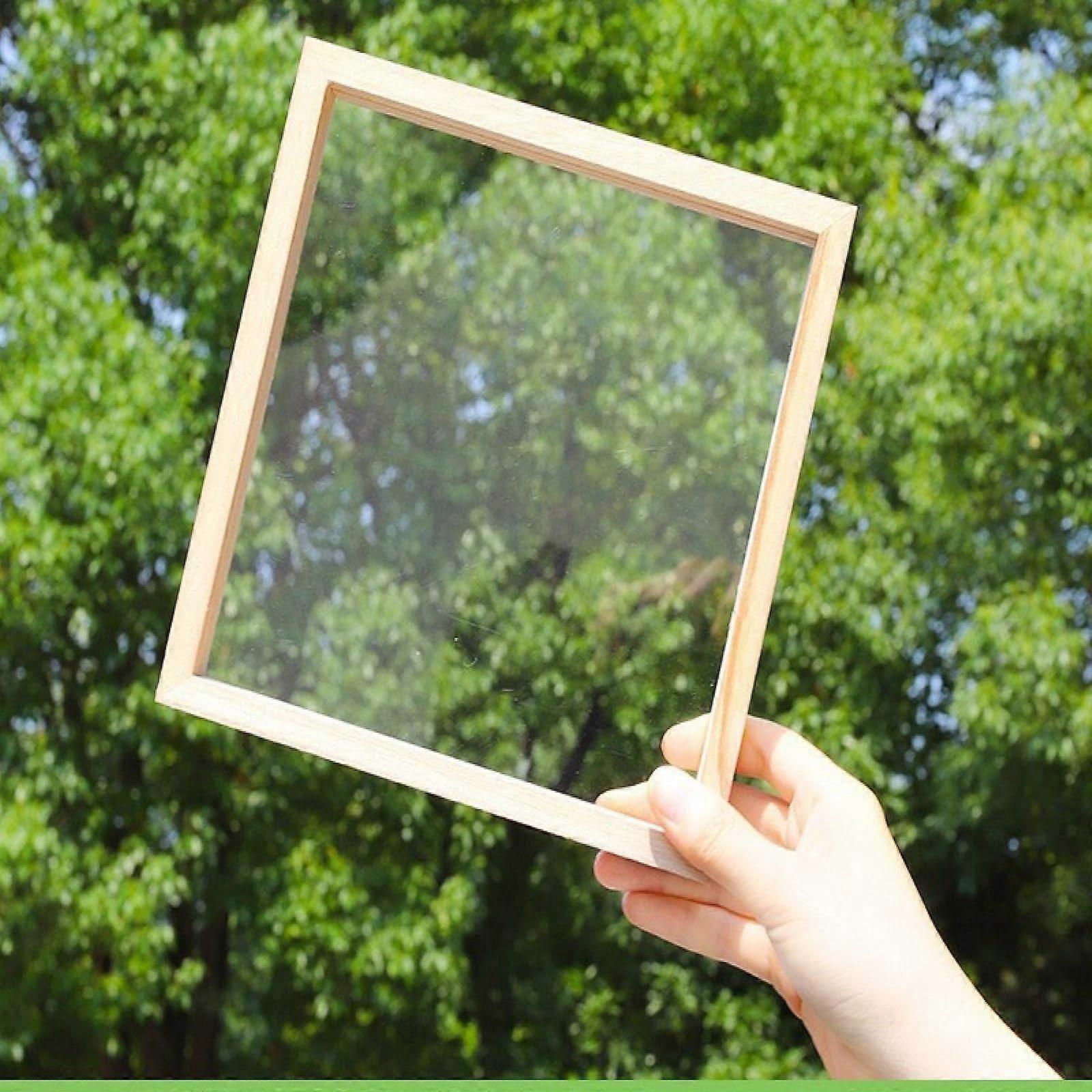 Kids DIY Wooden Photo Frame with Shatterproof Acrylic Front for Artwork and Crafts