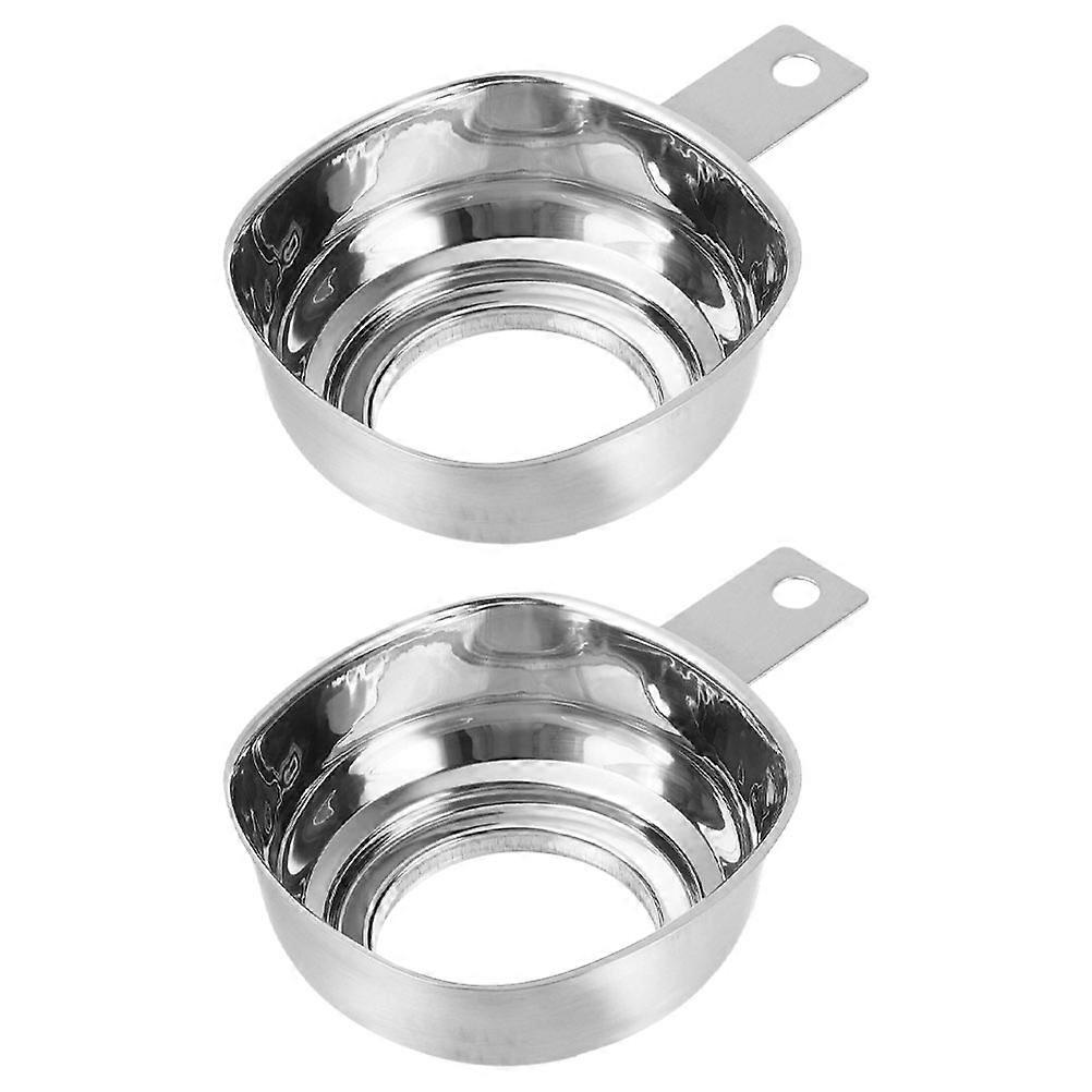 2Pcs Stainless Steel Kitchen Funnel for Filling Liquid and Solid Ingredients