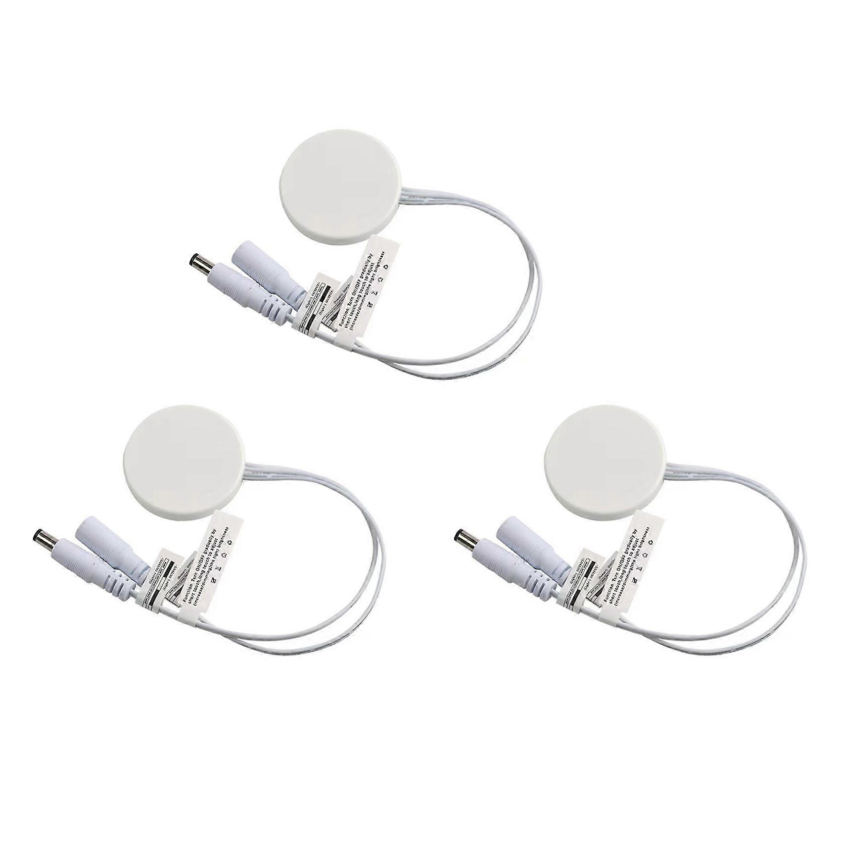 3X Wood Panel LED Touch Sensor Dimmer Switch Hidden Switch Touch Switch for LED Strip White