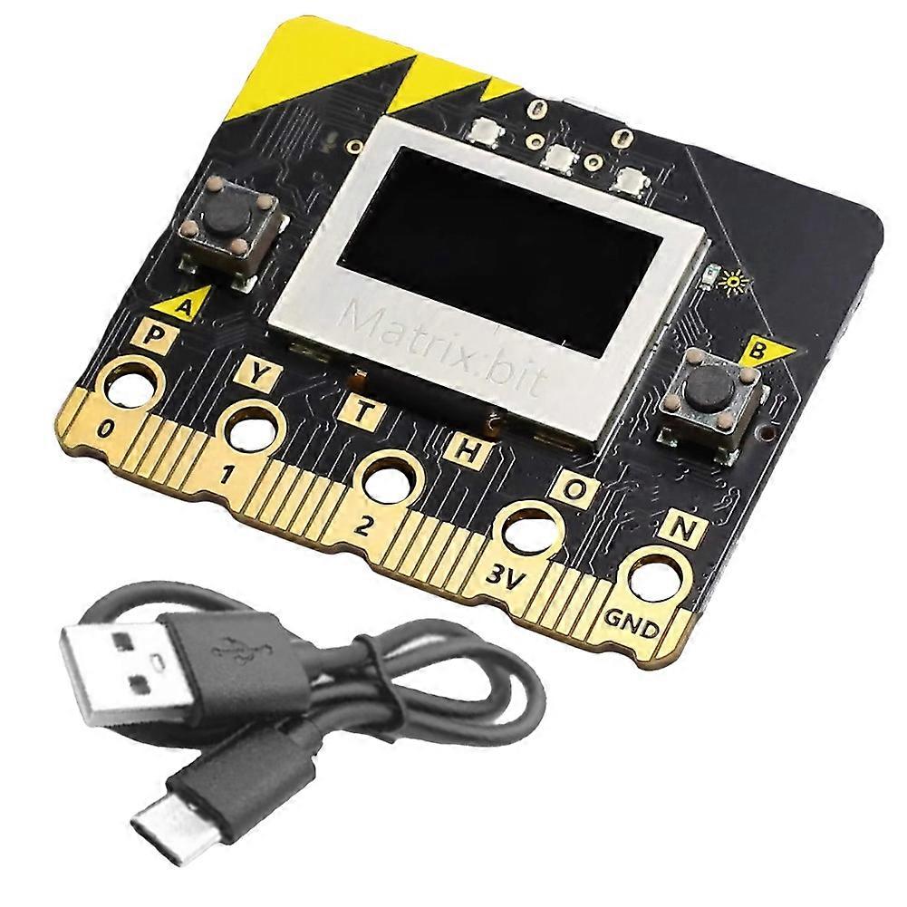 Matrix:Bit Utvecklingskort 2.4G Radio/WIFI/BLE Bluetooth ESP32 0.96 Tums OLED C++/Python/Mind+ Grafisk Programmering