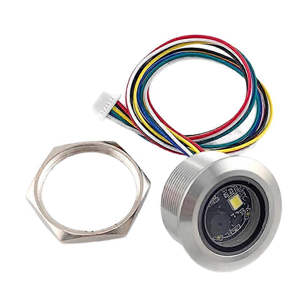 GM861-LED White Fill Lighting 2D/1D USB/UART DC3.3V QR Code Round Barcode Module Scanner Metal Enclosure Silver