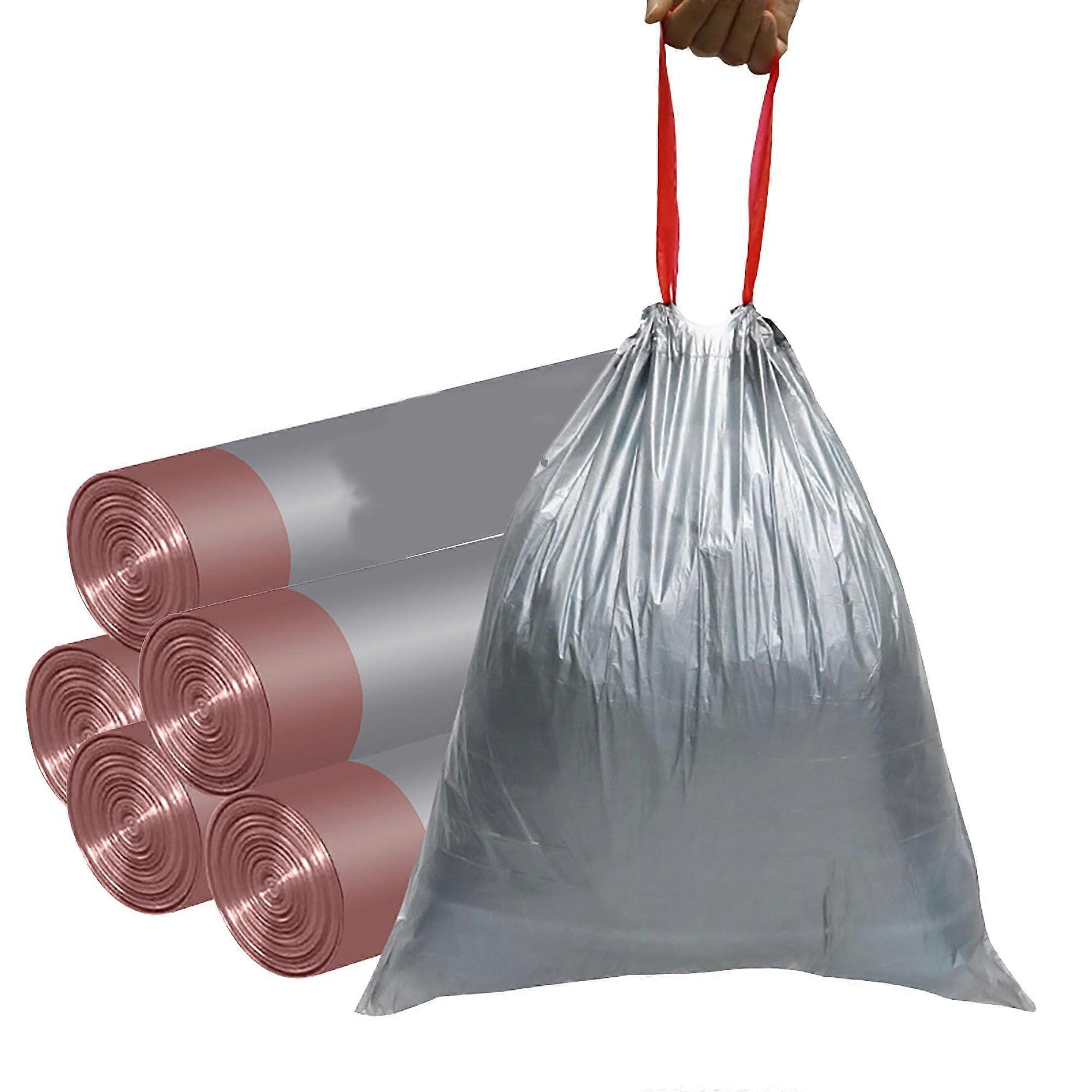 Small Trash Bags 4 Gallon Drawstring Tear Unscented 1.1mil 75 Count for Bathroom Kitchen