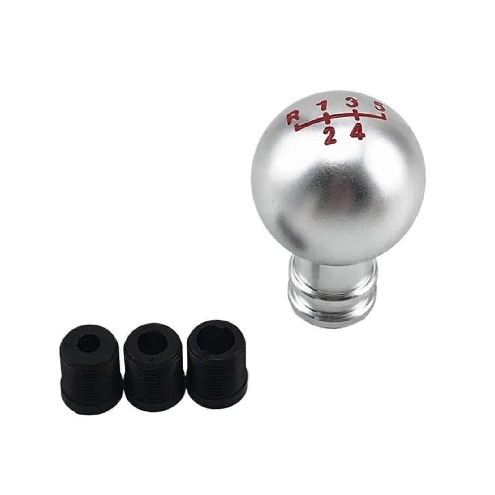 Car Gear Shift Knob Aluminum 5 Speed Manual Transmission with Ergonomic Push Button for Universal Cars