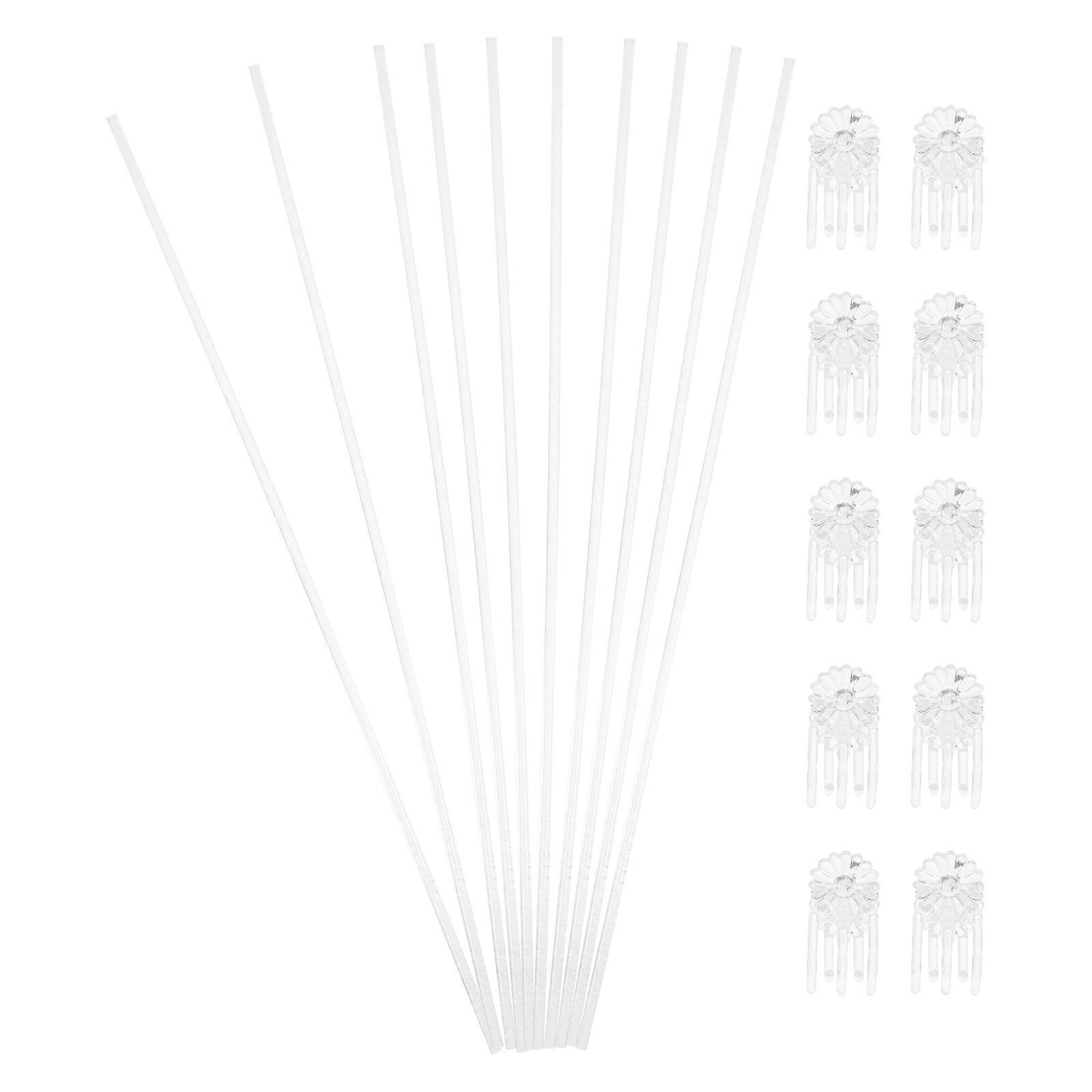 Plant Support Stakes Acrylic Stem Support for 1Set Transparent Garden Tool