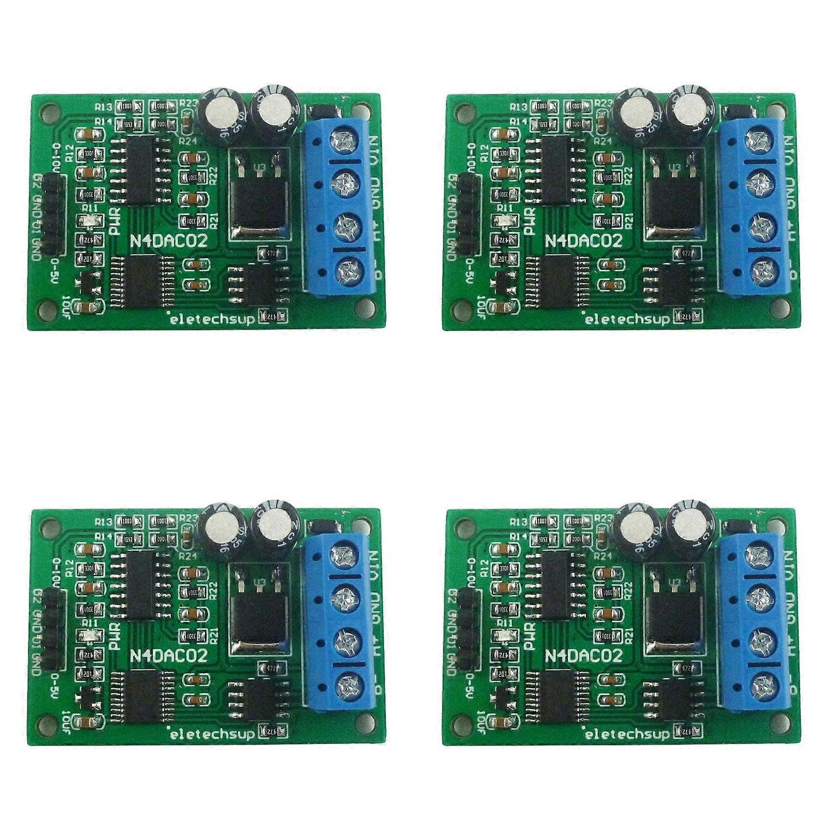 4X DC 12V 0-5V 0-10V Voltage Signal Generator DAC Converter Module RS485 Modbus RTU for PLC Measuring Instruments