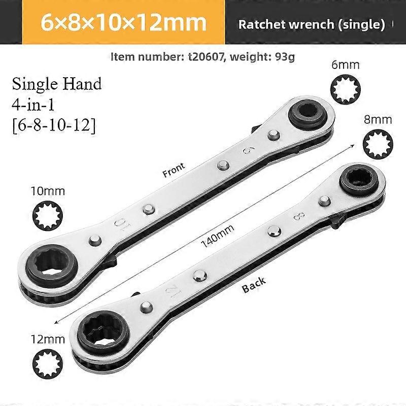 Hi-Spec Various 4-in-1 Ratchet Wrench Adjustable Flexible Telescopic Wrench Plum Spanner Hand Tool Wrenches Wrench Hand Tool Kit
