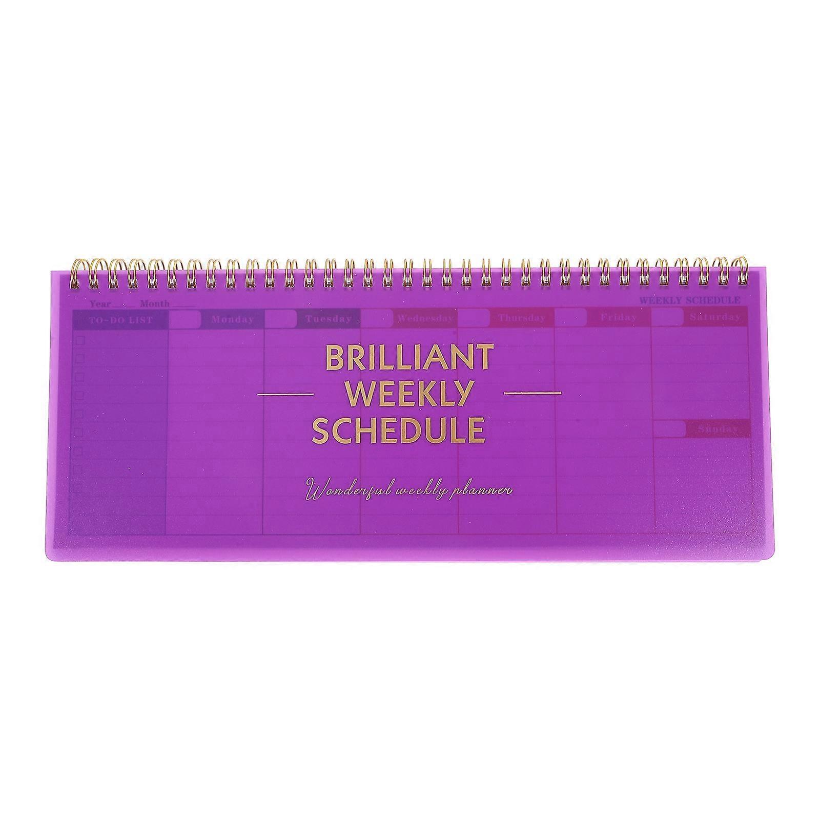 Weekly Planning Pad Planner Notepad for Scheduling Tasks Purple