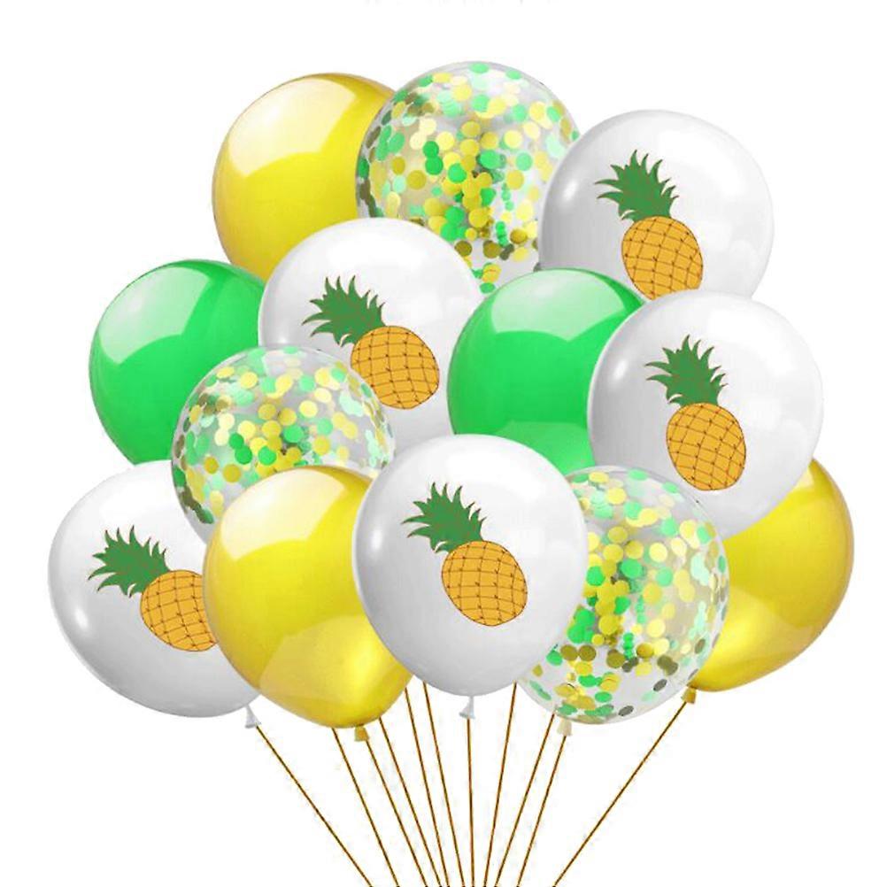 Hawaii Party Balloons Creative Pineapple Pattern Latex Balloons for Decor 45Pcs Set