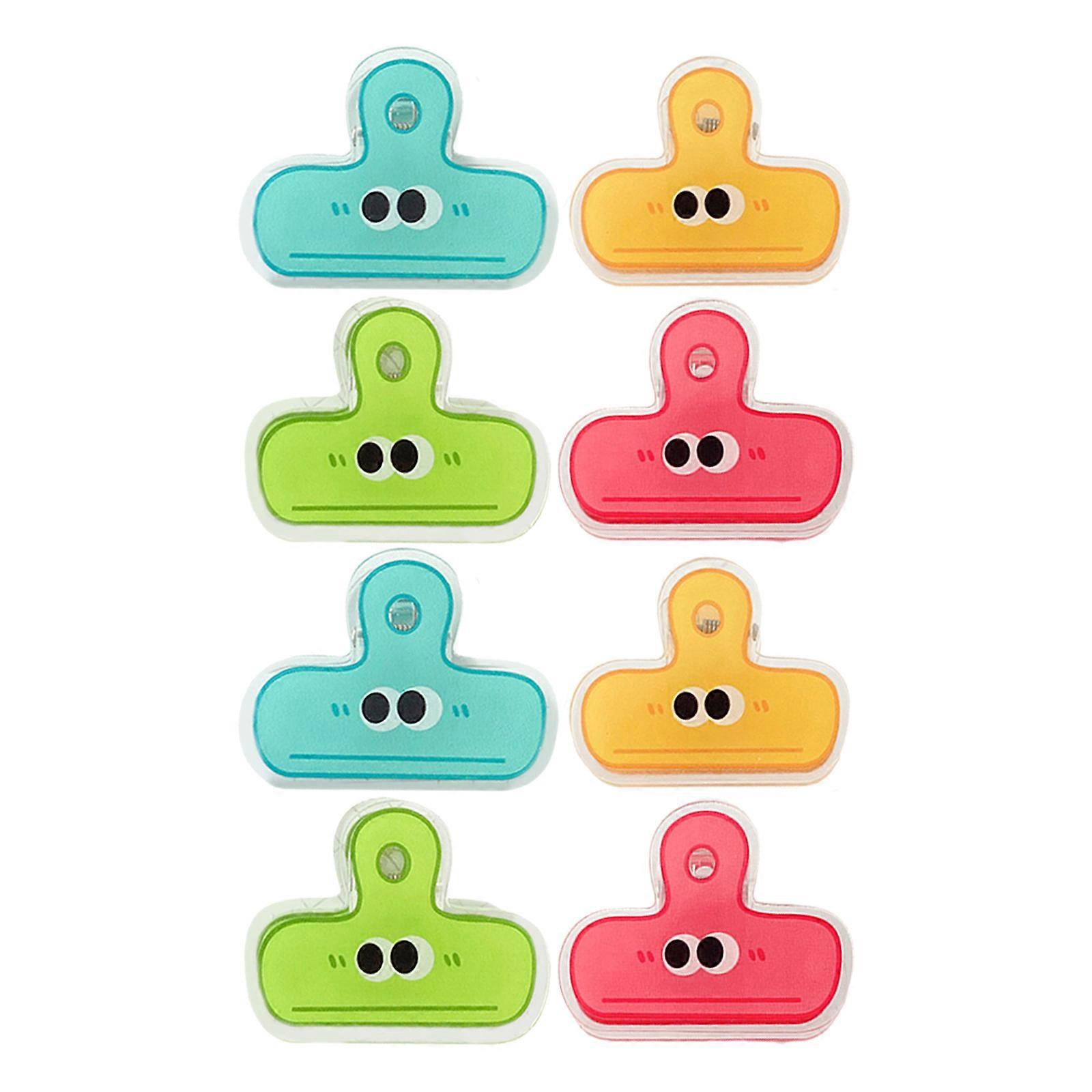 Plastic Binder Clips Paper Clips for File Organization 16Pcs Multicolor
