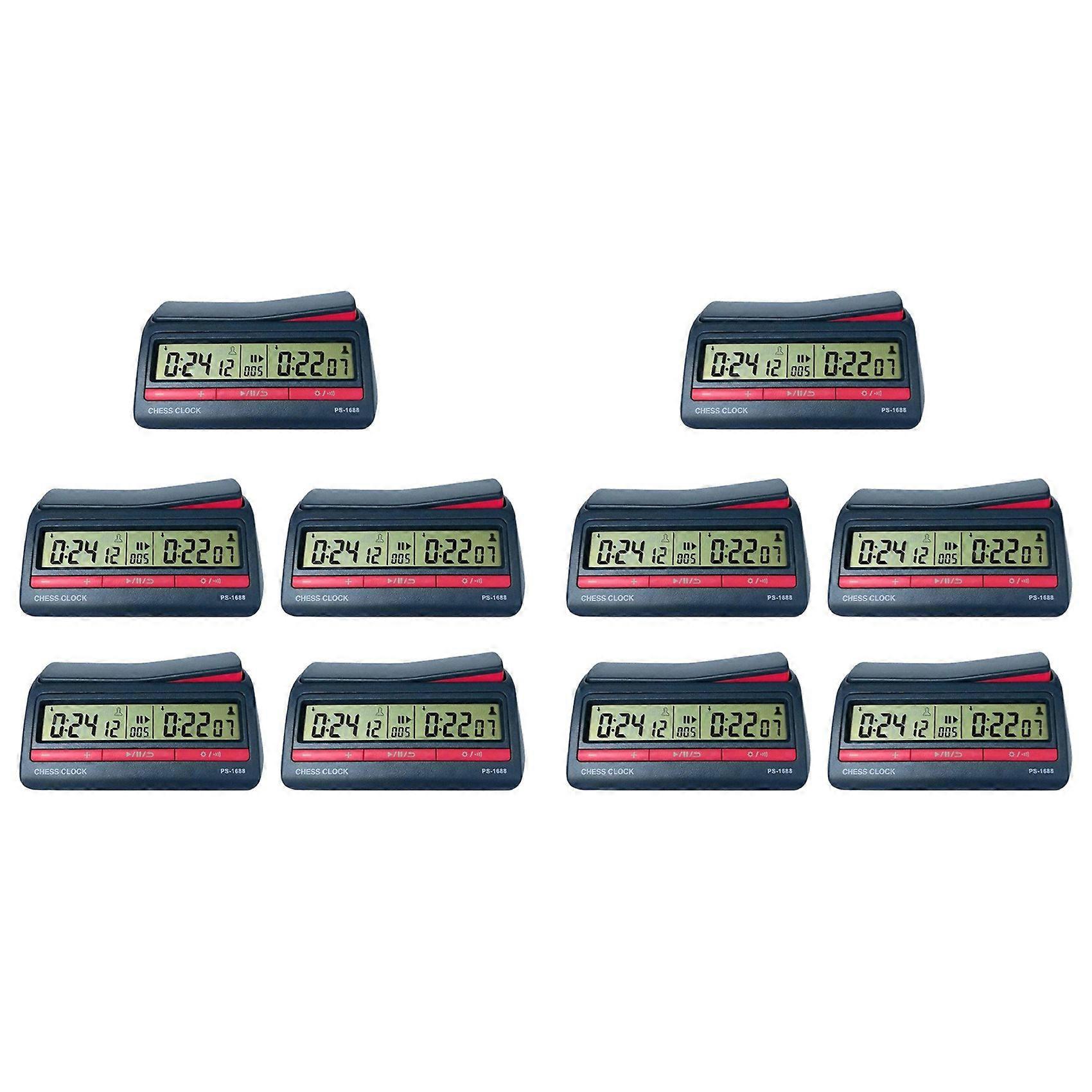 10X Professional Advanced Chess Digital Timer Chess Clock Count Up Down Board Game Clock PS-1688