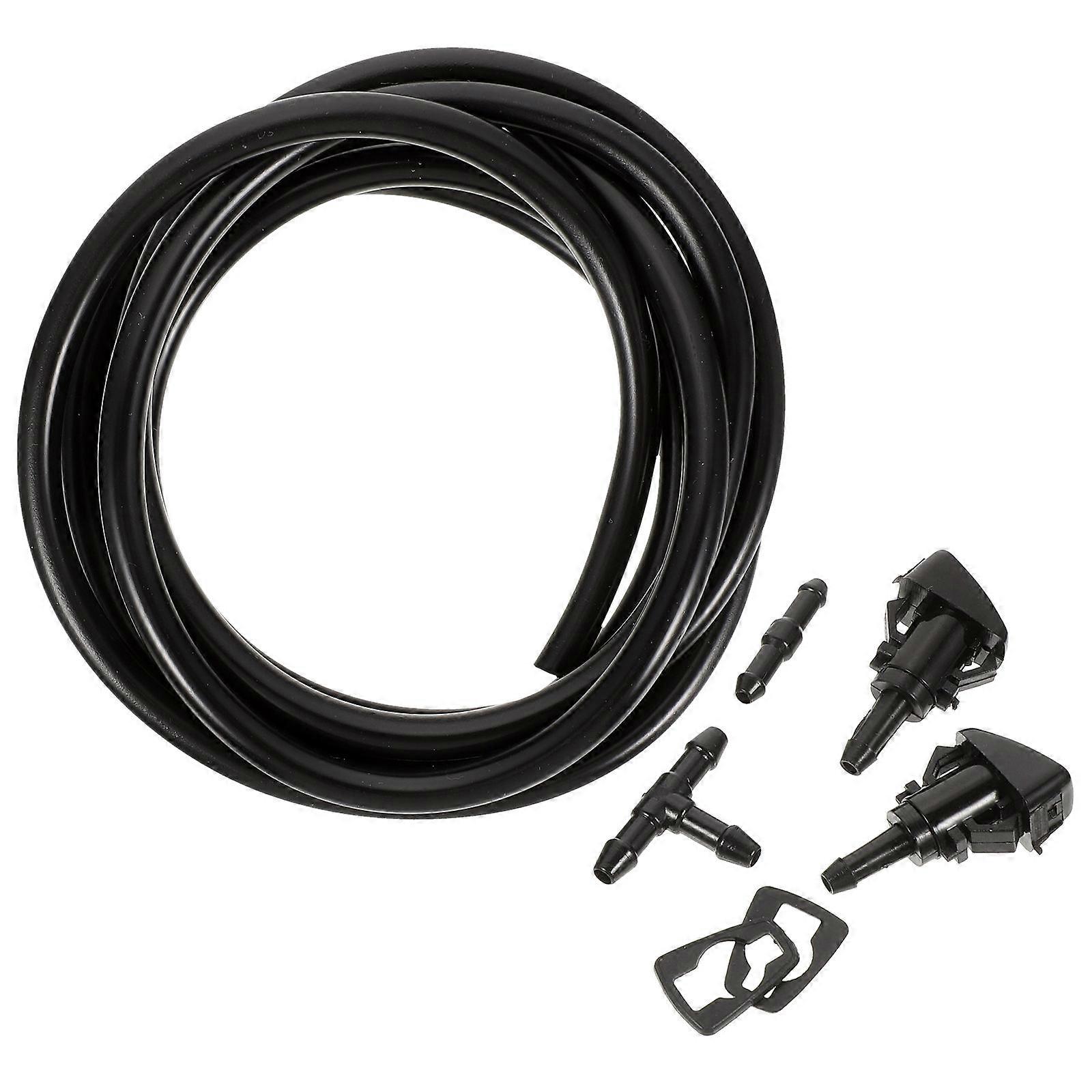 5 Sets Windshield Fluid Hose And Connector Kit For Automotive Driving Safety Windshield Cleaning Rectangular