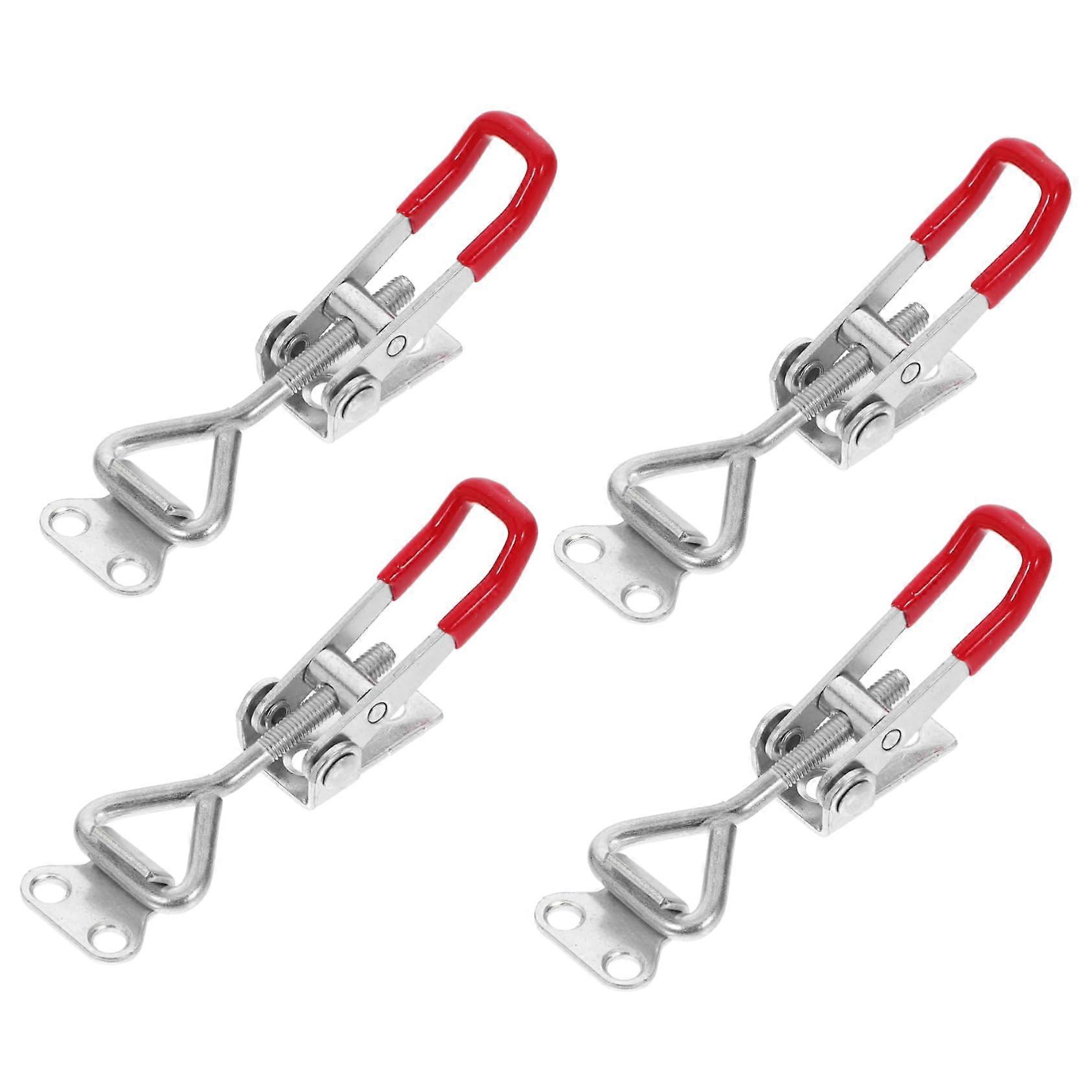 4pcs Heavy Duty Adjustable Toggle Latch Clamps 360lbs Capacity for Cabinets Toolboxes Galvanized