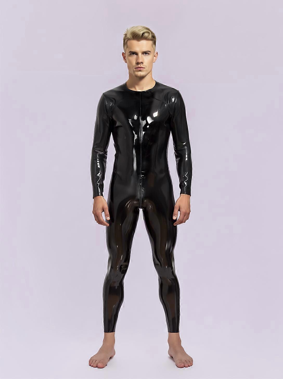 Latex Catsuit Neck Entry With Crotch Zip
