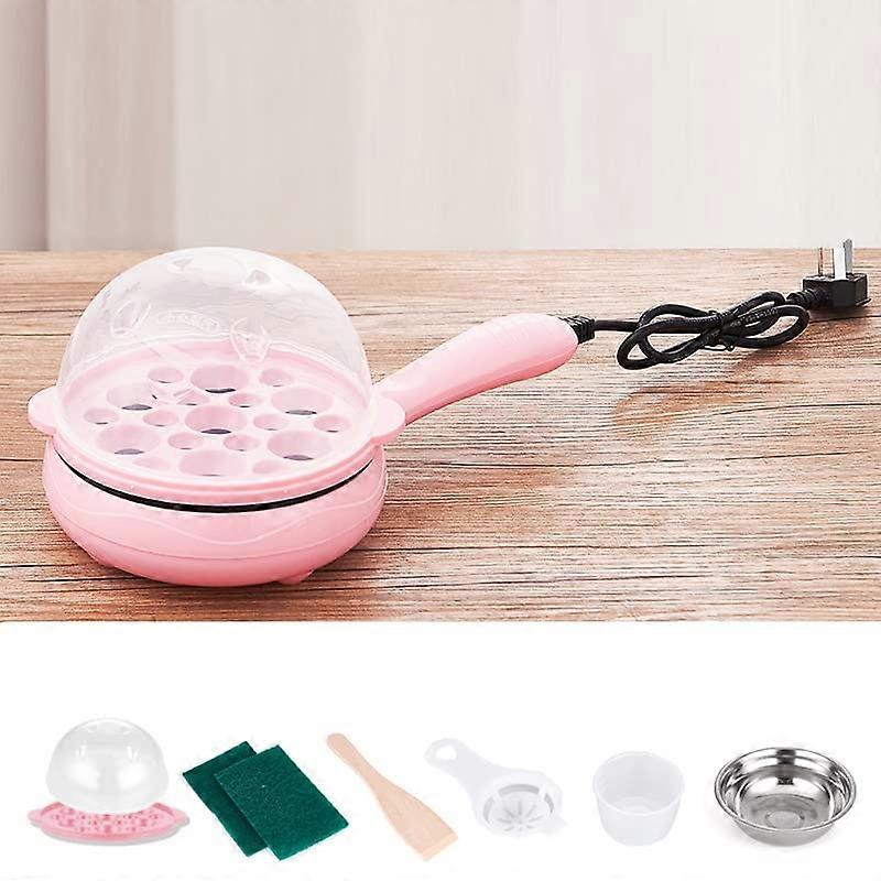 2 in 1 Electric Egg Cooker and Omelette Maker with Auto Shut Off, Nonstick Frying Pan Pink