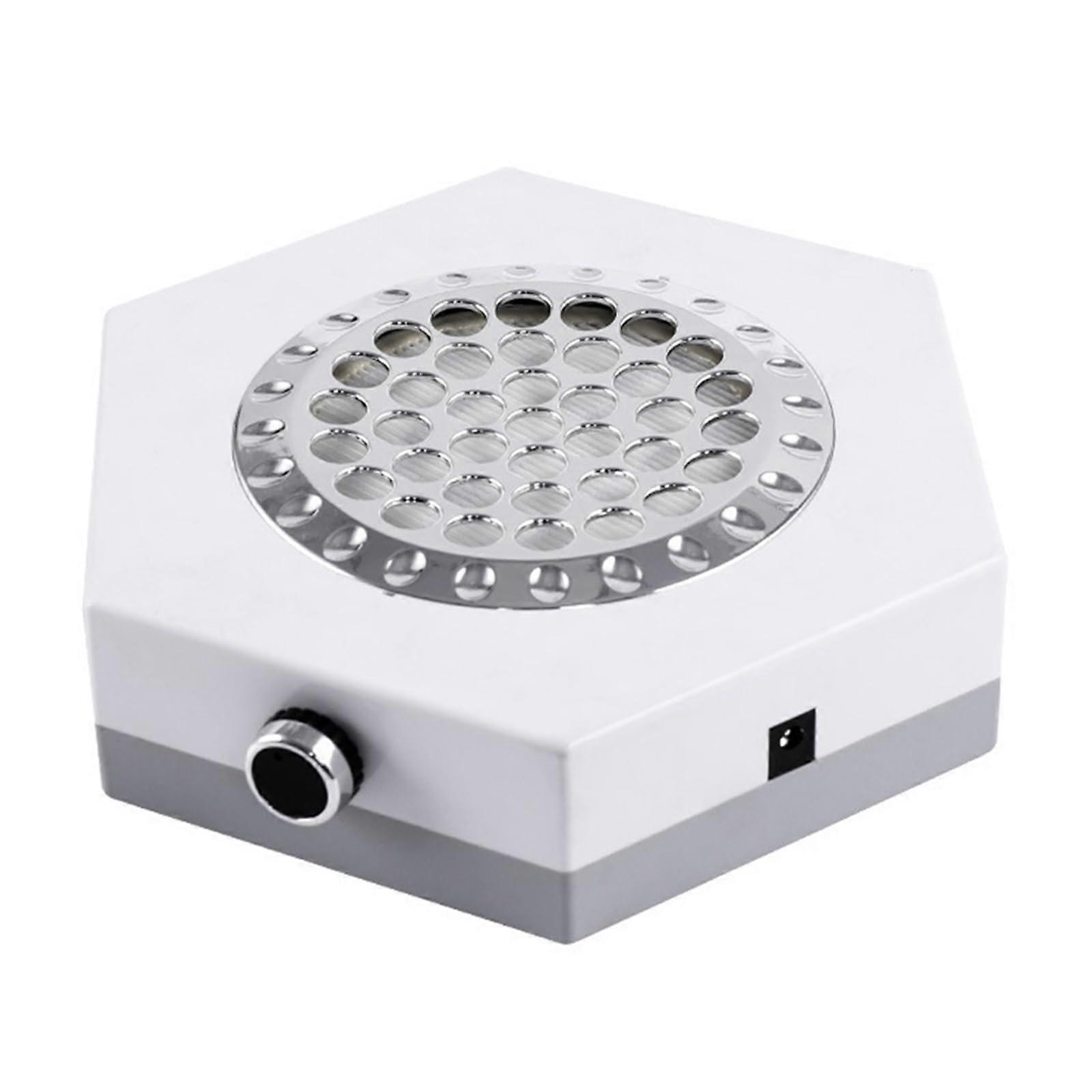 80W Professional Nail Dust Collector with Adjustable Suction and Reusable Filter for Manicure Table
