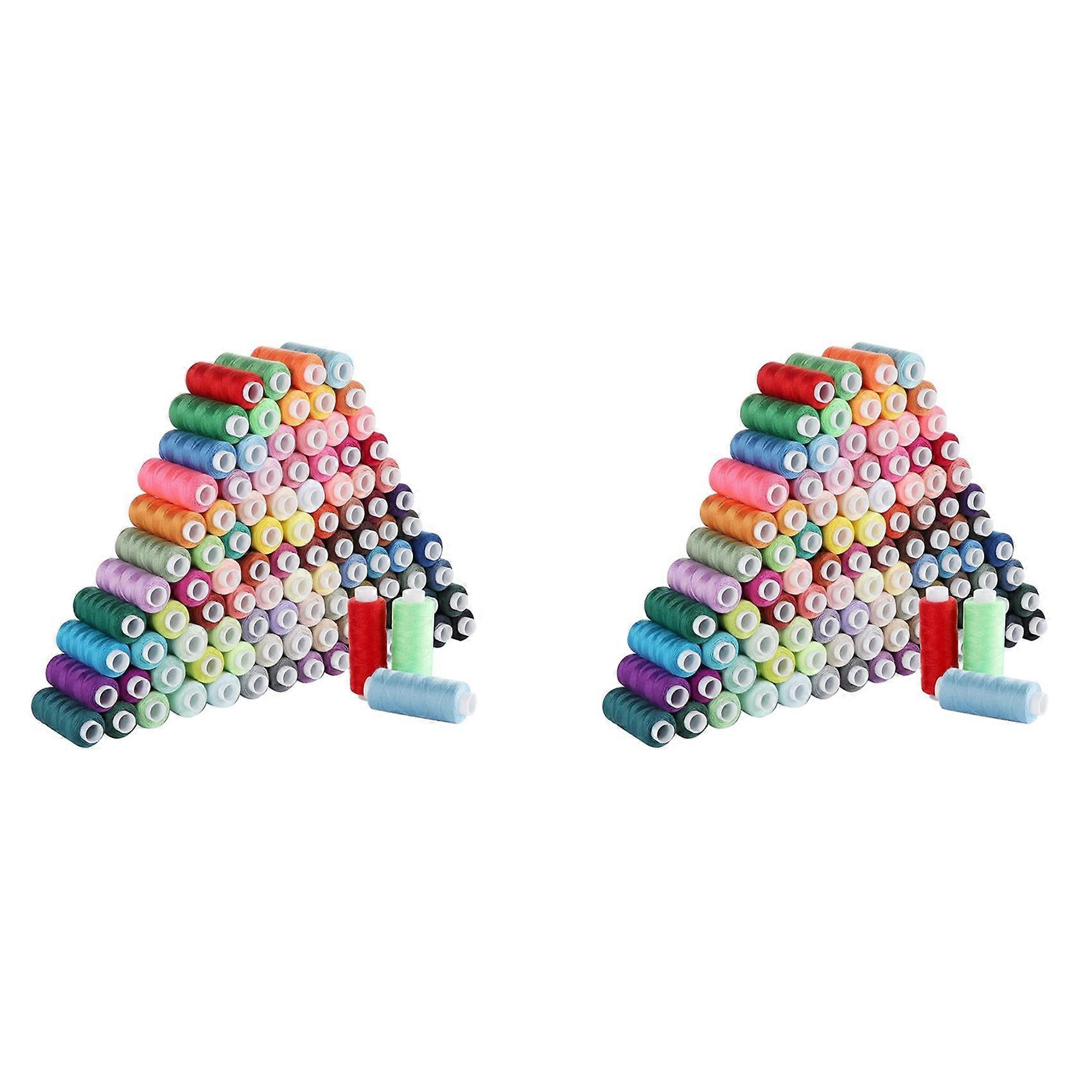 200x Sewing Thread Set 100 Colour 250Yd Each Spool Polyester Thread Kit for Hand or Machine Sewing