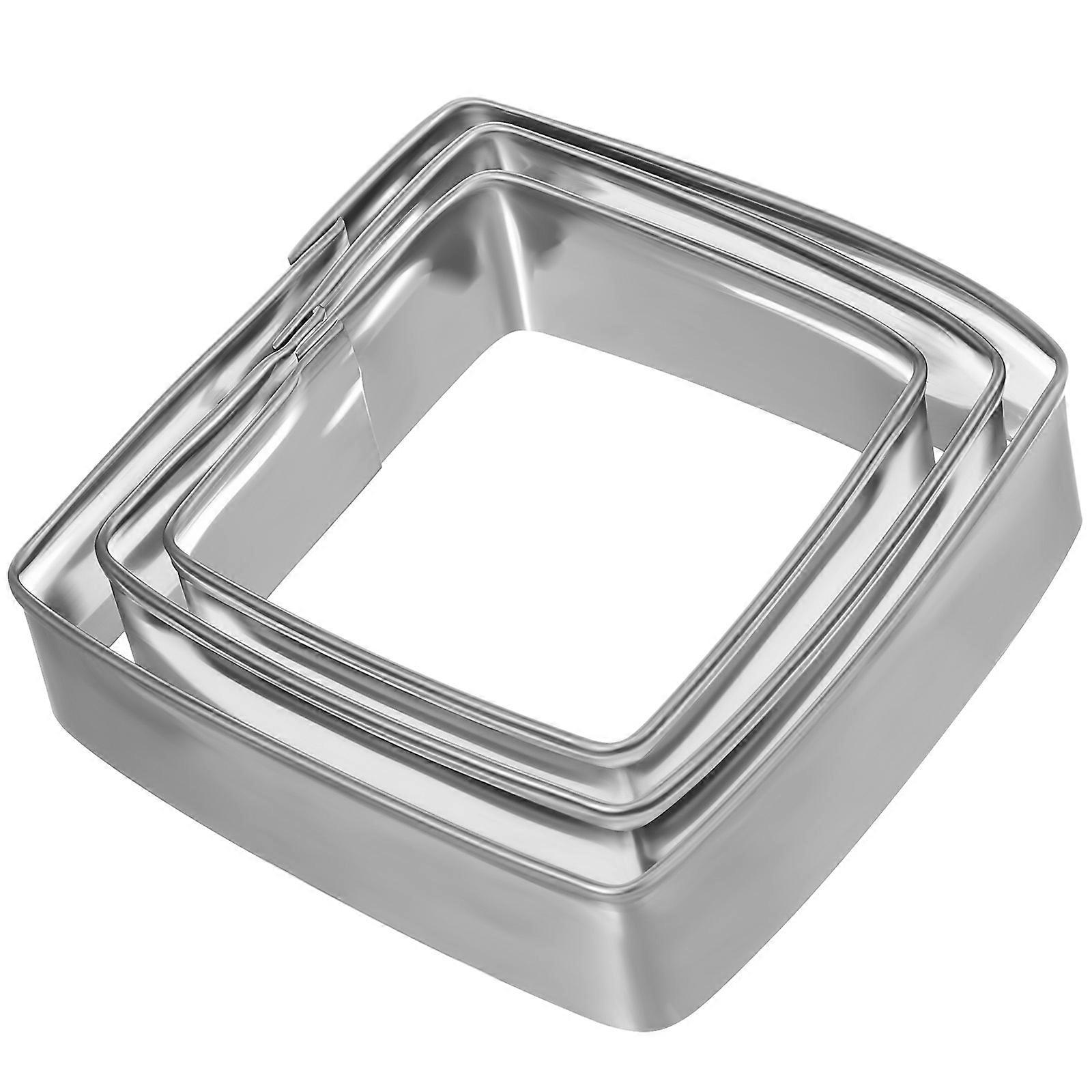Square Cookie Cutter Stainless Steel Cookie Mold for Baking 6Pcs