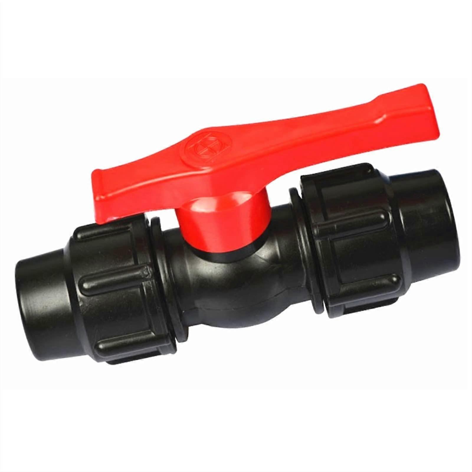 63mm Blue PE Ball Valve Plastic Pipe Connector for Irrigation with Quick On/Off Control Handle