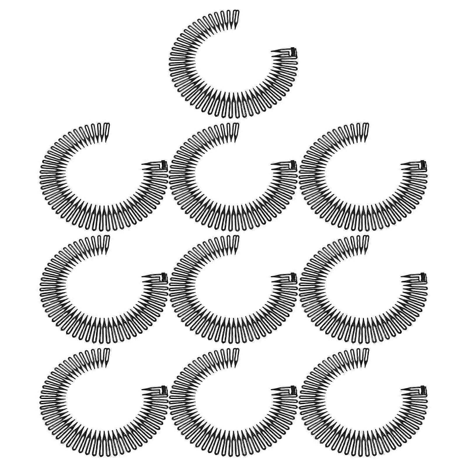 Stretch Hair Comb Full Circular Stretch Comb for 10Pcs Flexible ABS