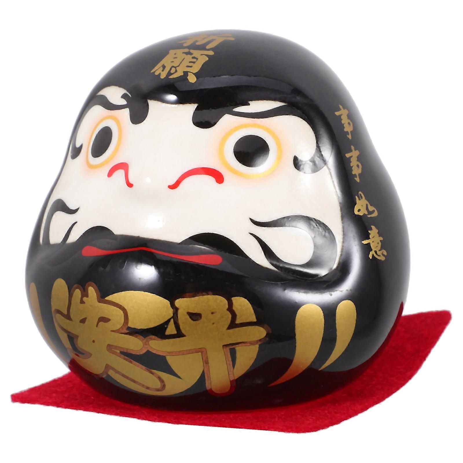 Ceramic Statue Japanese Ornaments for Car Dashboard 5Pcs Set