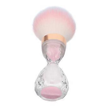 Escova de limpeza para unhas com cerdas macias para limpeza profunda e cabo ergonômico, ferramenta de maquiagem rosa