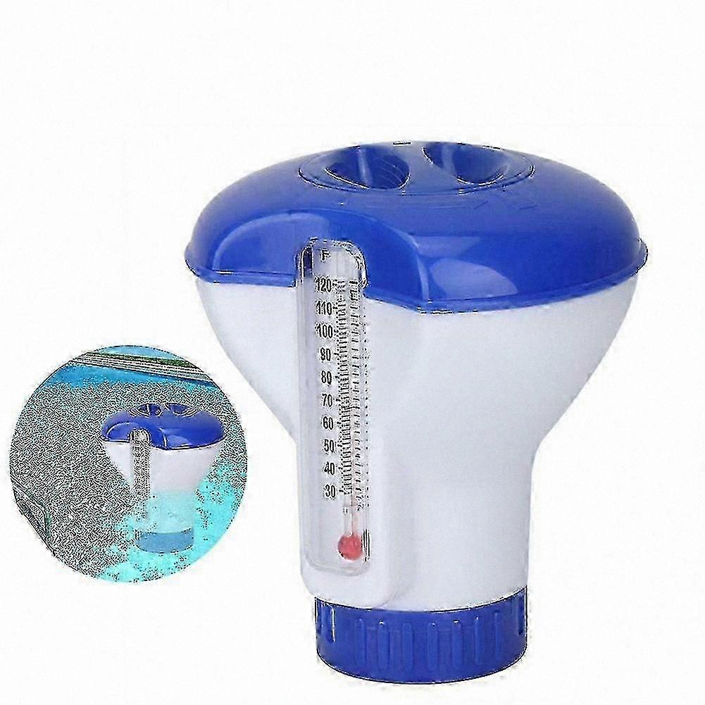 Pool Float Chemical Dispenser with Thermometer for Chlorine Tablets