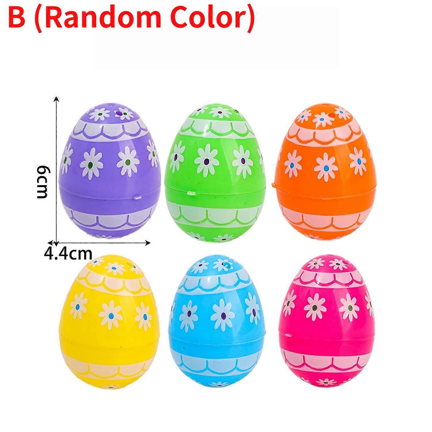 Easter Colorful Fillable Empty Eggs Simulated Plastic Easter Egg Candy Gift Packaging Box Kids Gift Easter Home Party Decoration