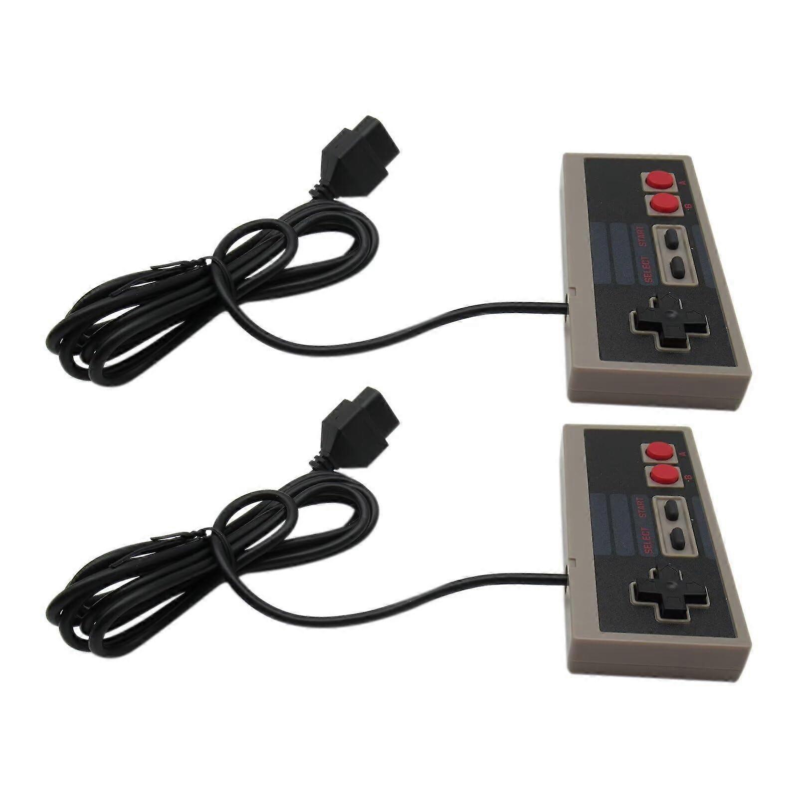 Classic Controller 2 Pack for Nintendo NES004 Compatible Wired Gamepad Set with Authentic Gameplay