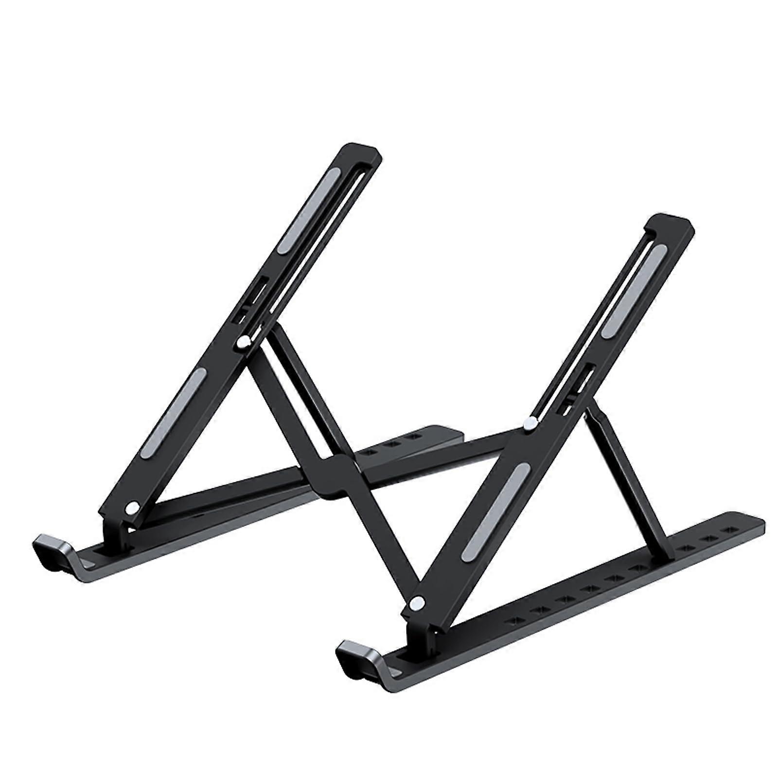 Laptop Stand Adjustable Riser Ergonomic Height Foldable NonSlip Aluminum for Desk and Tablets Black
