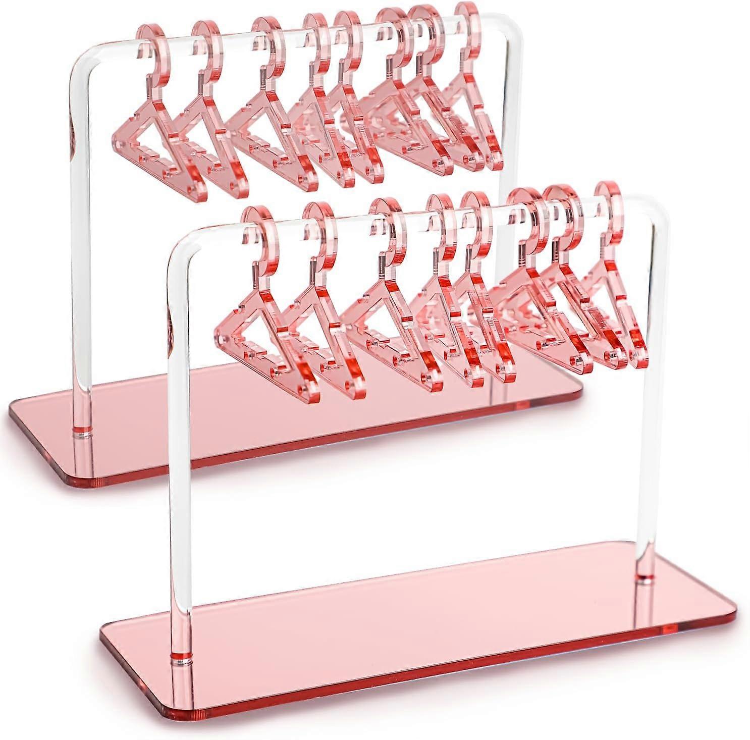 Acrylic Earring Stand Set, Includes 8 Mini Hooks