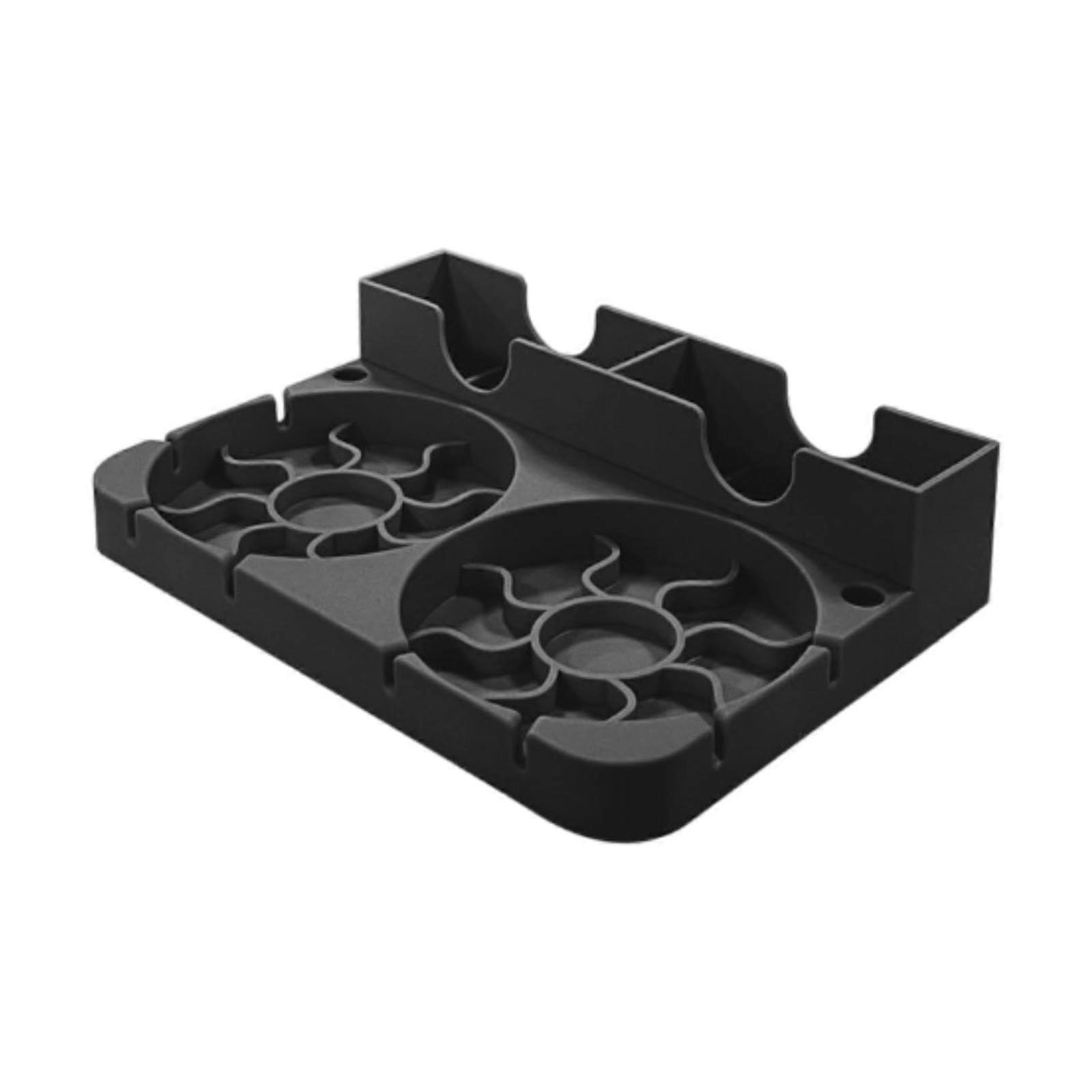 Bottle Drying Rack with Drip Tray, Fast Drying Silicone Water Bottle Holder Stand, Black