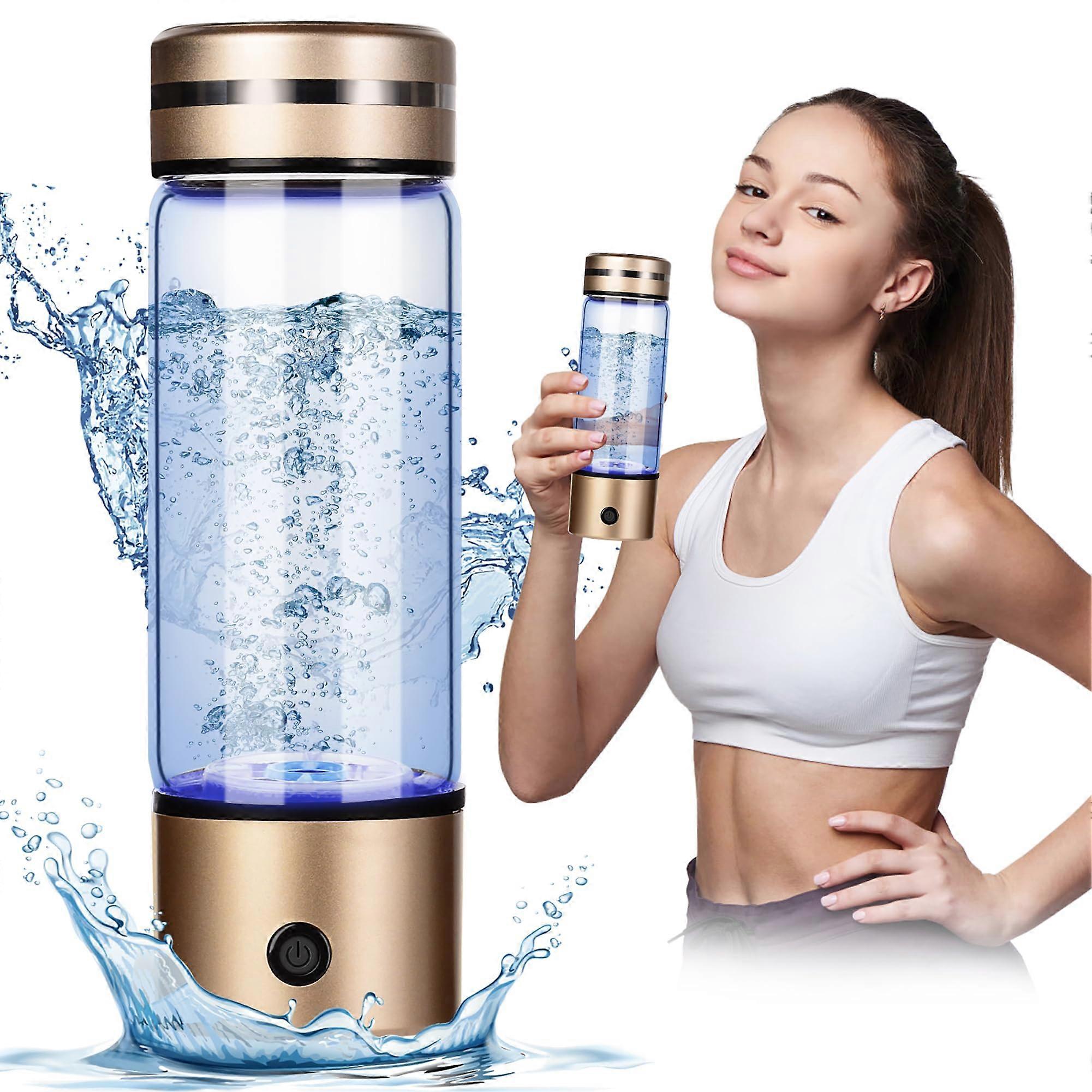 Hydrogen Water Bottle 11oz 1600ppb SPE PEM Generator 3 Mins Quick Electrolysis TypeC Recharge