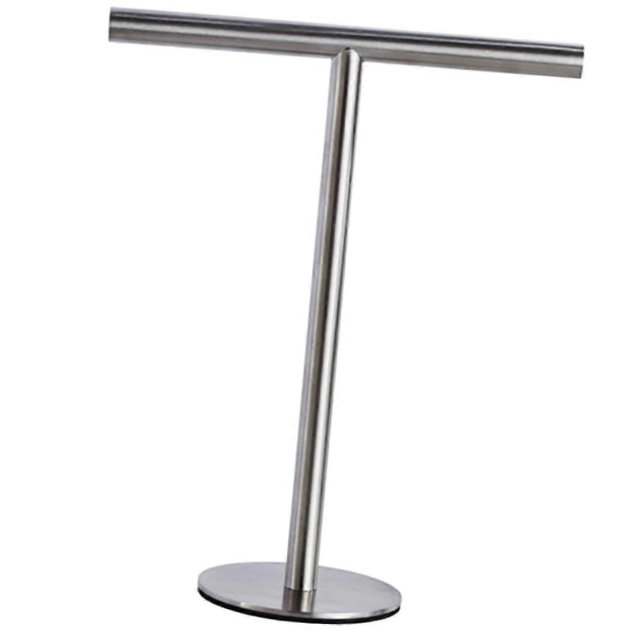 Bathroom Towel Holder Stainless Steel TShape Countertop Stand Rustproof SpaceSaving Base