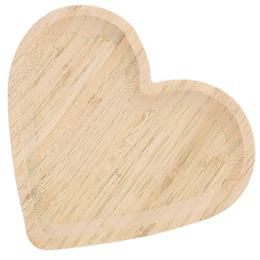 Wooden Tray Heart Shaped for Fruit Serving Multi-Function Snack Plate