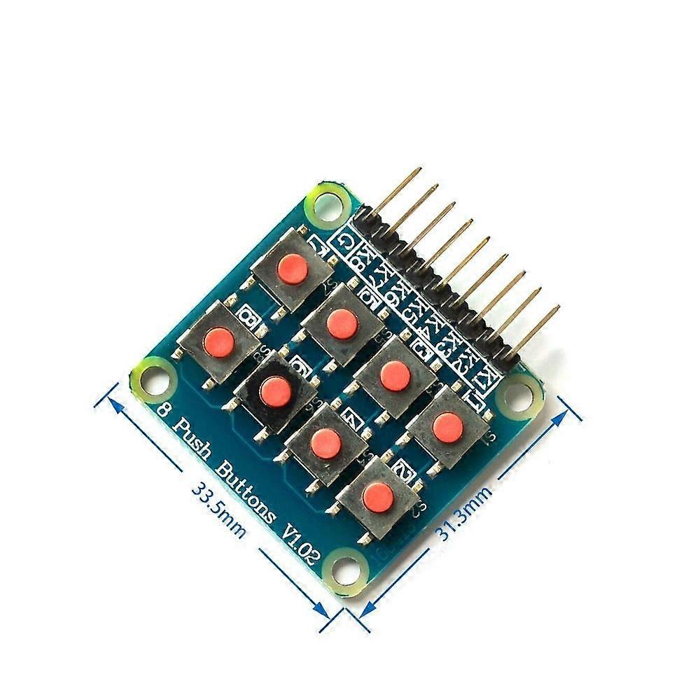 10PCS 4x2 Matrix Keyboard Keypad Module for Arduino and PIC Projects, 8 Button Layout, Save IO Pins