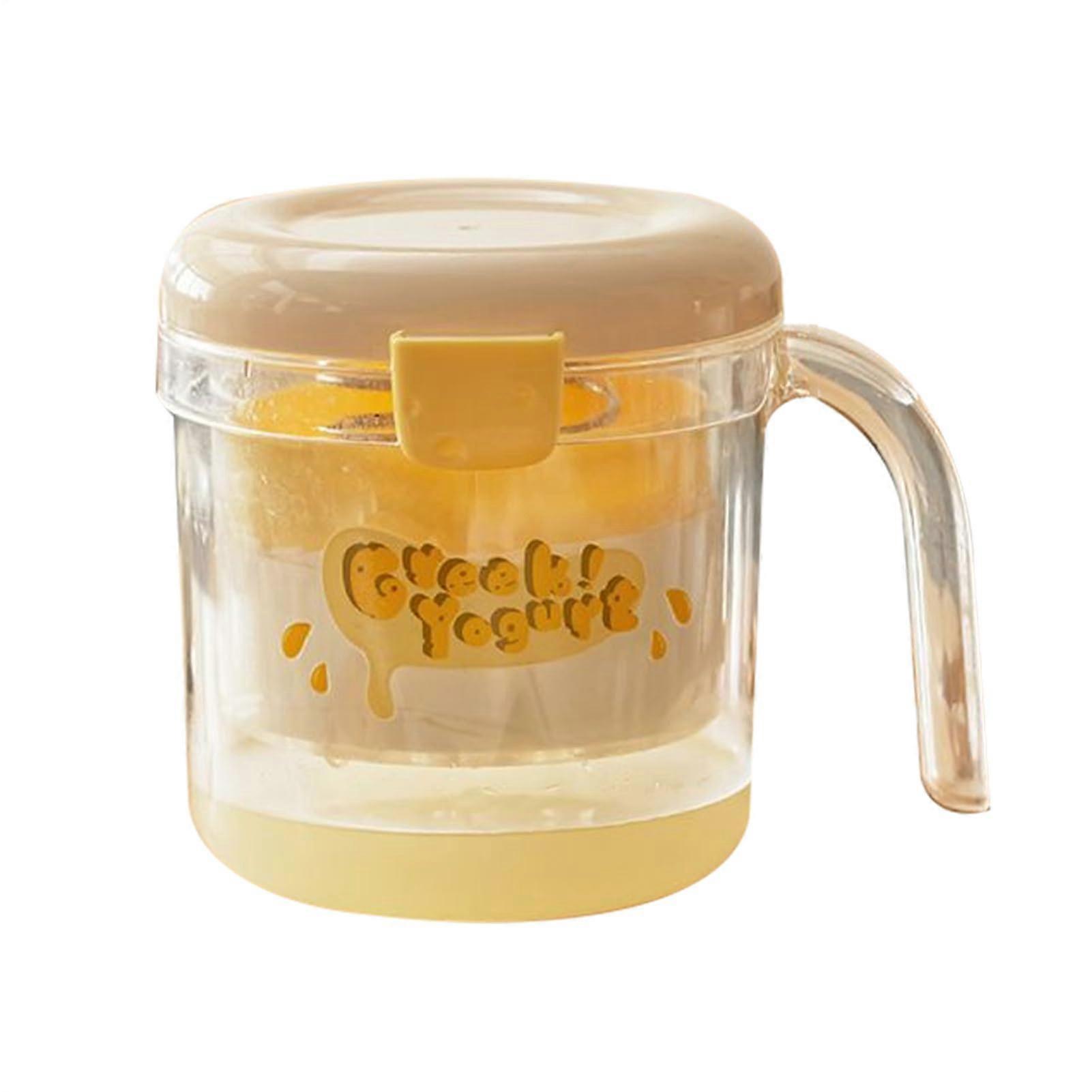 Large Capacity Yogurt Strainer with Lid for Homemade Cheese Making, Fine Mesh Separator Kitchen Use