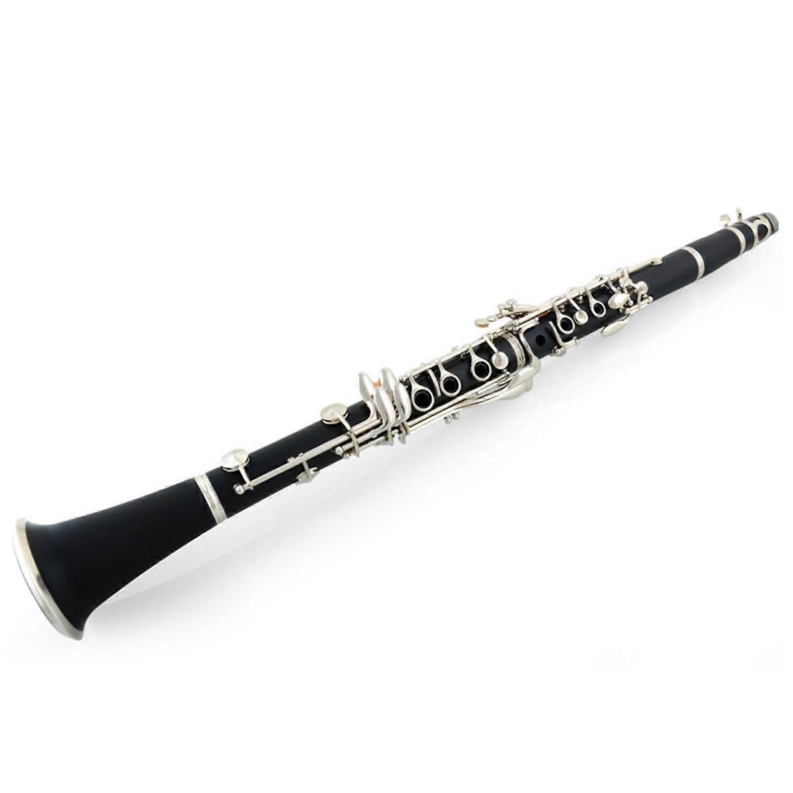 Beginner Clarinet 17Key Bakelite with Durable NickelPlated Keys for Clear Rich Tone and Practice