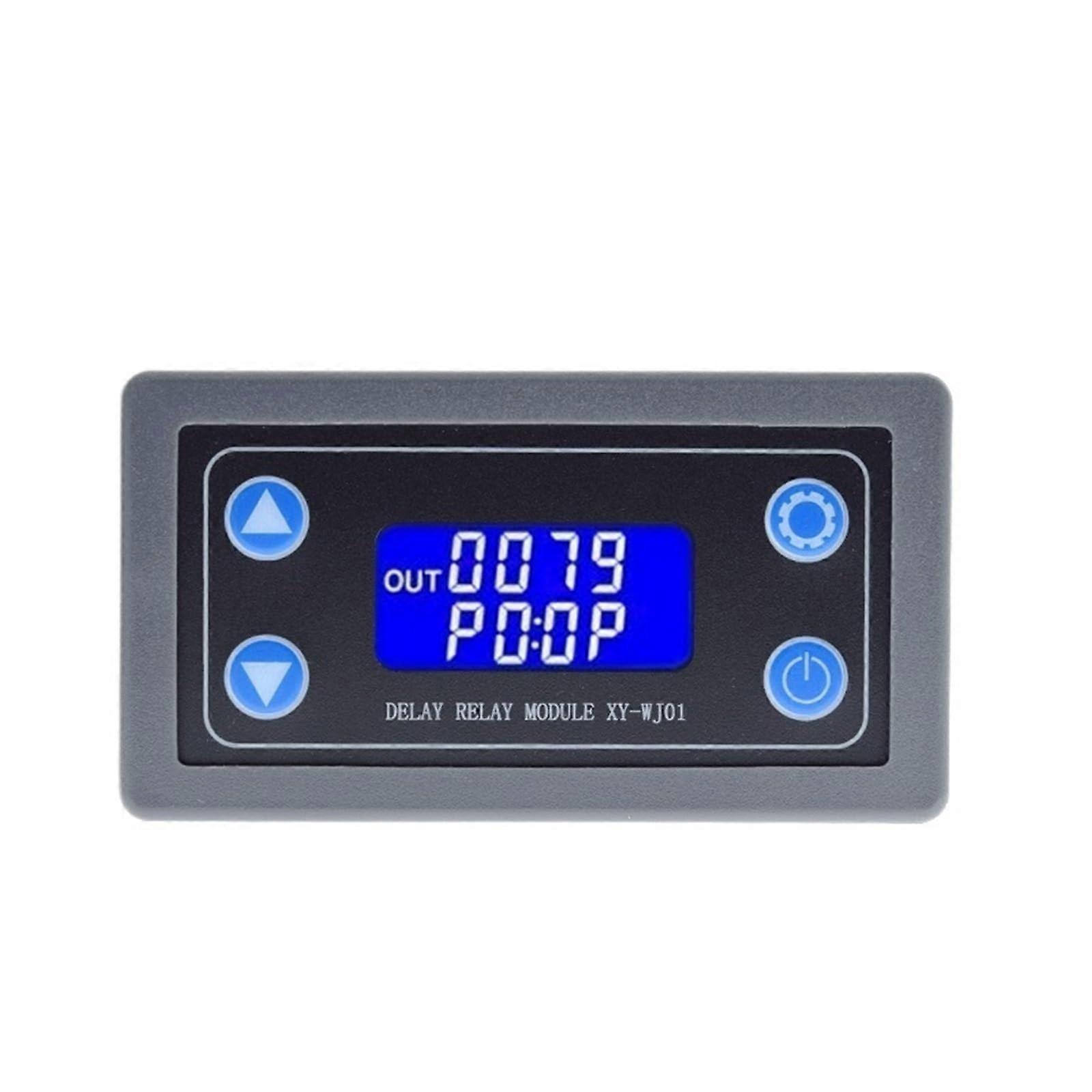 LED Digital Timer Relay DC12V Programmable Switch with Adjustable Delay and Protective Case