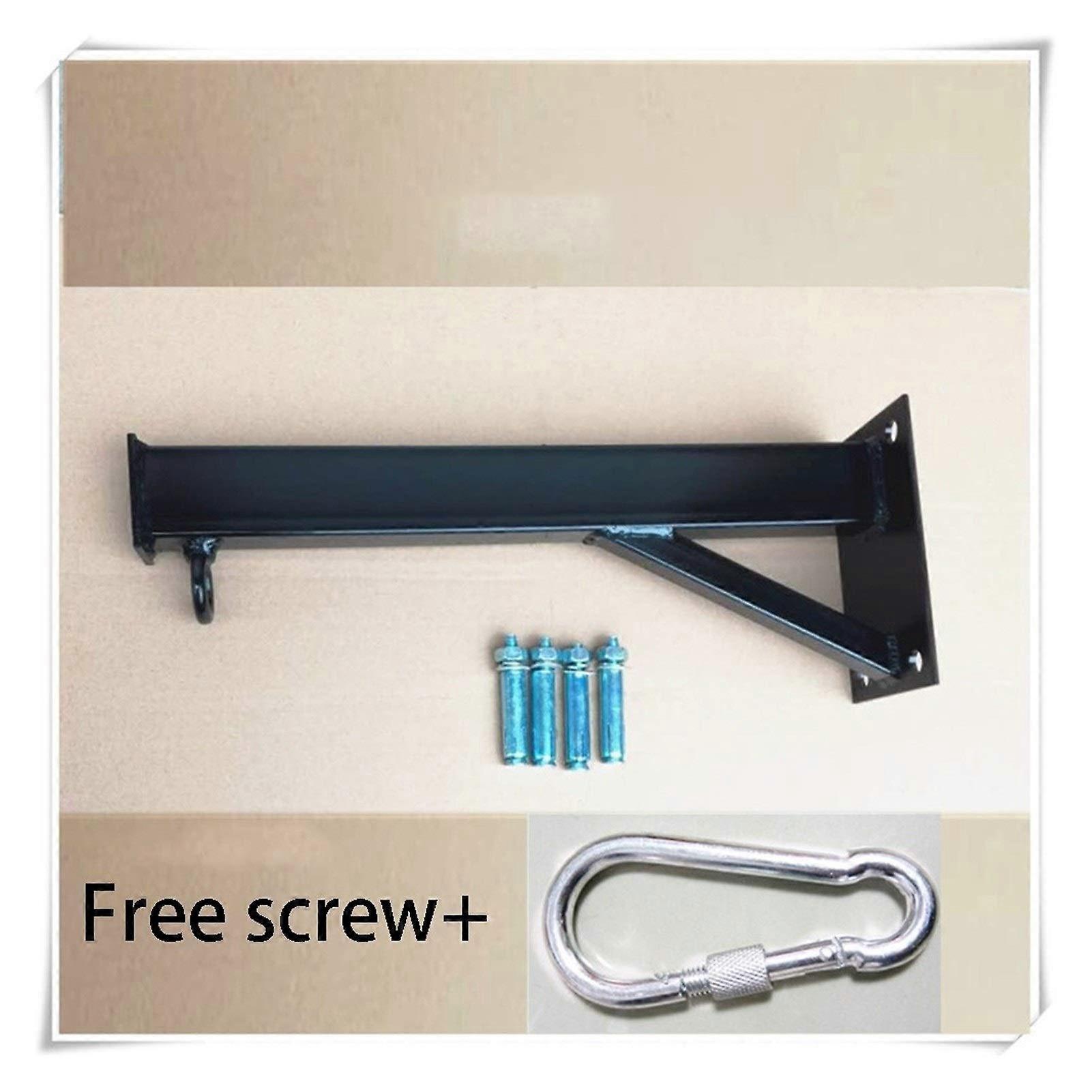 Heavy Punch Bag Wall Bracket 60CM with Triangular Support, Black Metal Boxing Bag Wall Mount