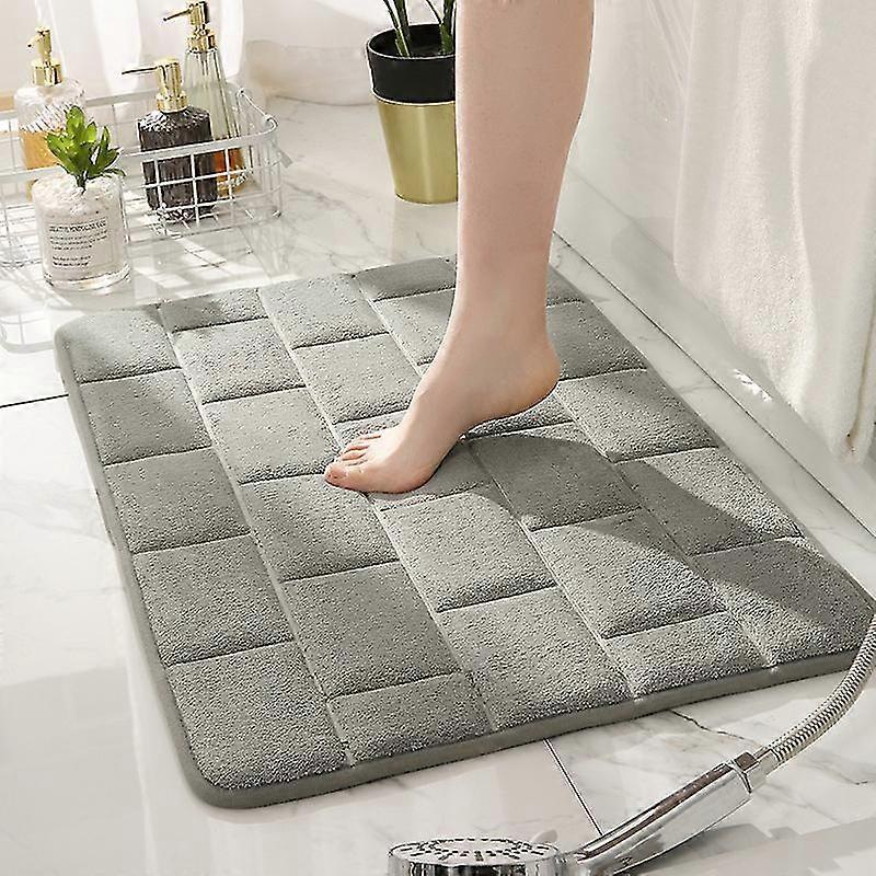 1PC Non-Slip Bath Mat, Soft Bathroom Mat, Absorbent, 40 x 60 cm