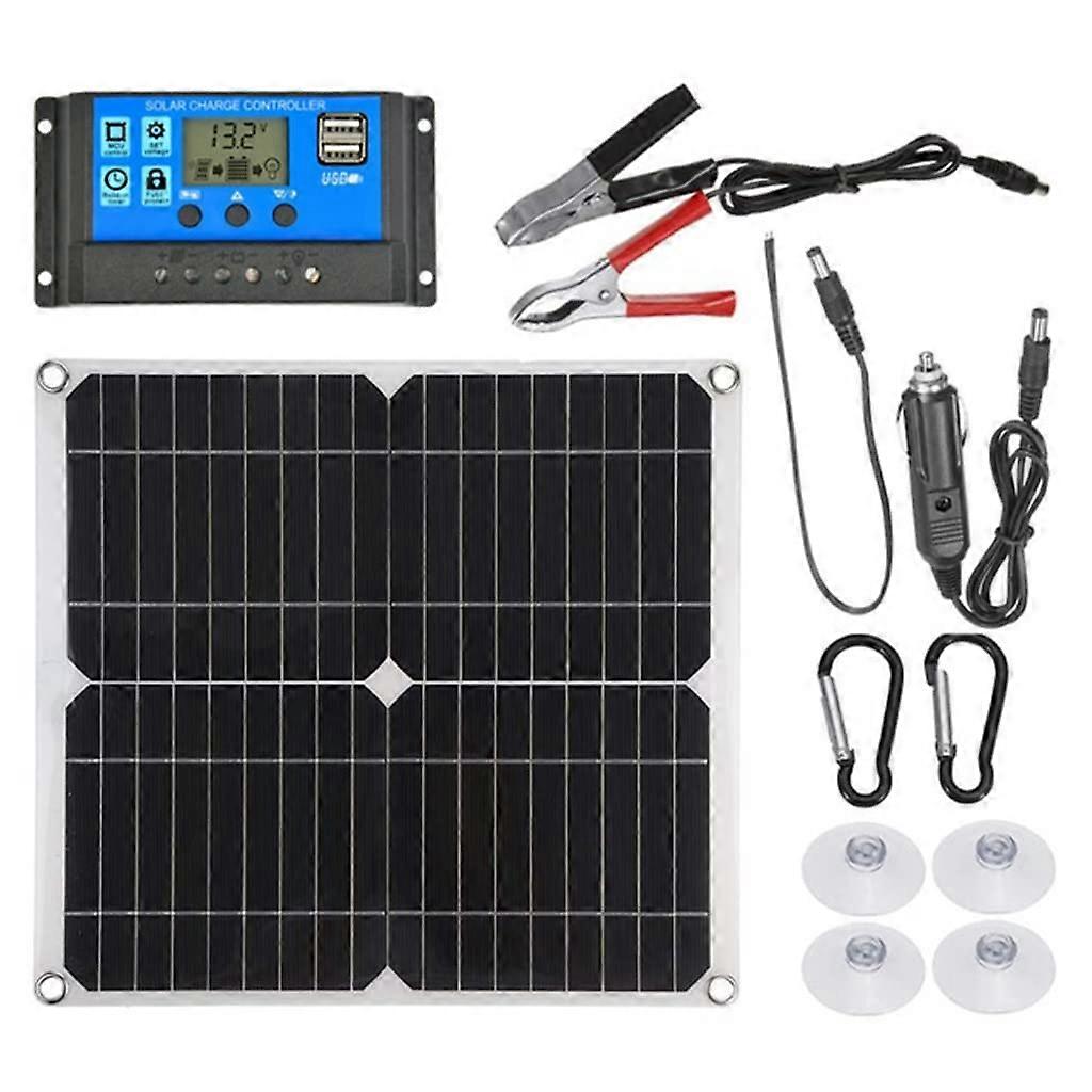 100W Flexible Solar Panel Kit 12V Monocrystalline Off Grid with 40A Controller for RV Boat Caravan